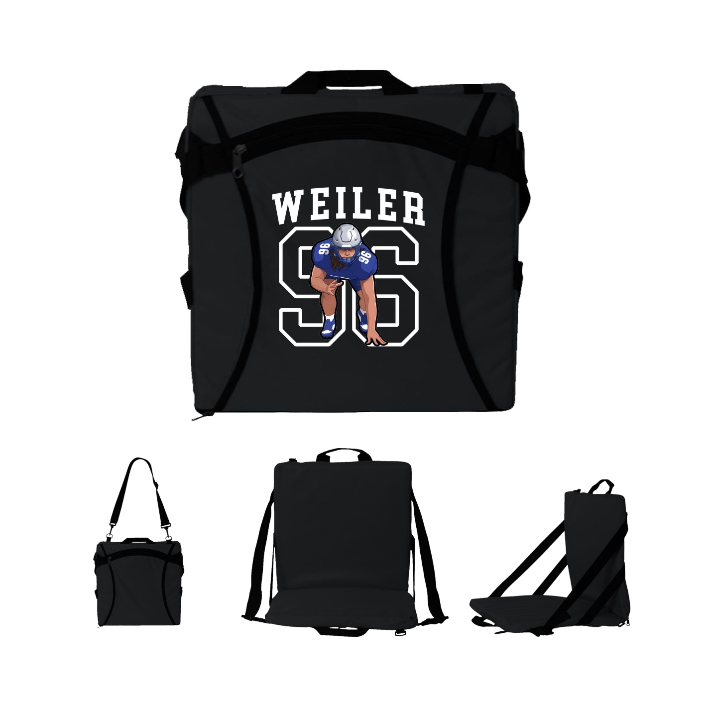 Folding Stadium Seat — Shirsey in Black