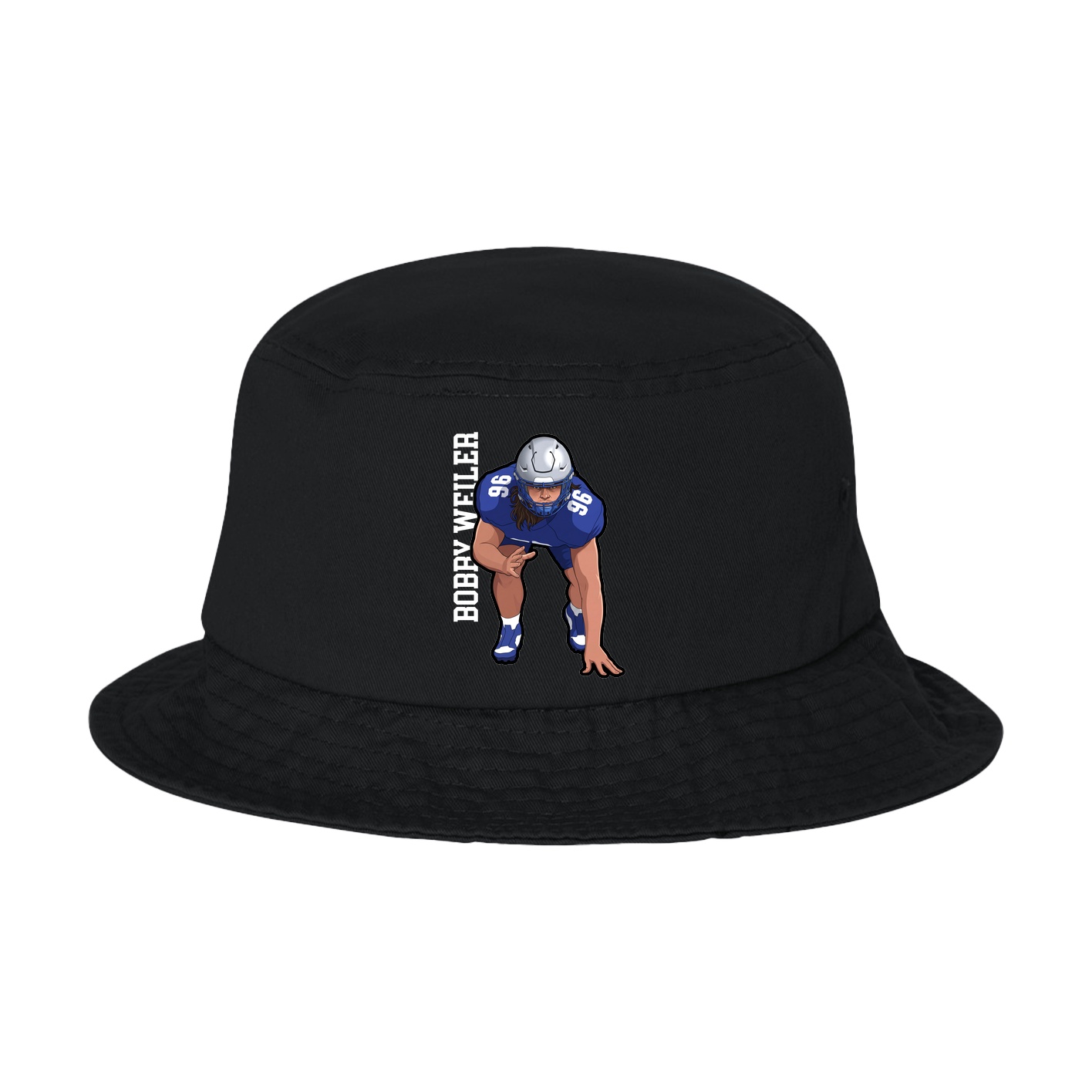 Bucket Cap — Name Vertical in Black