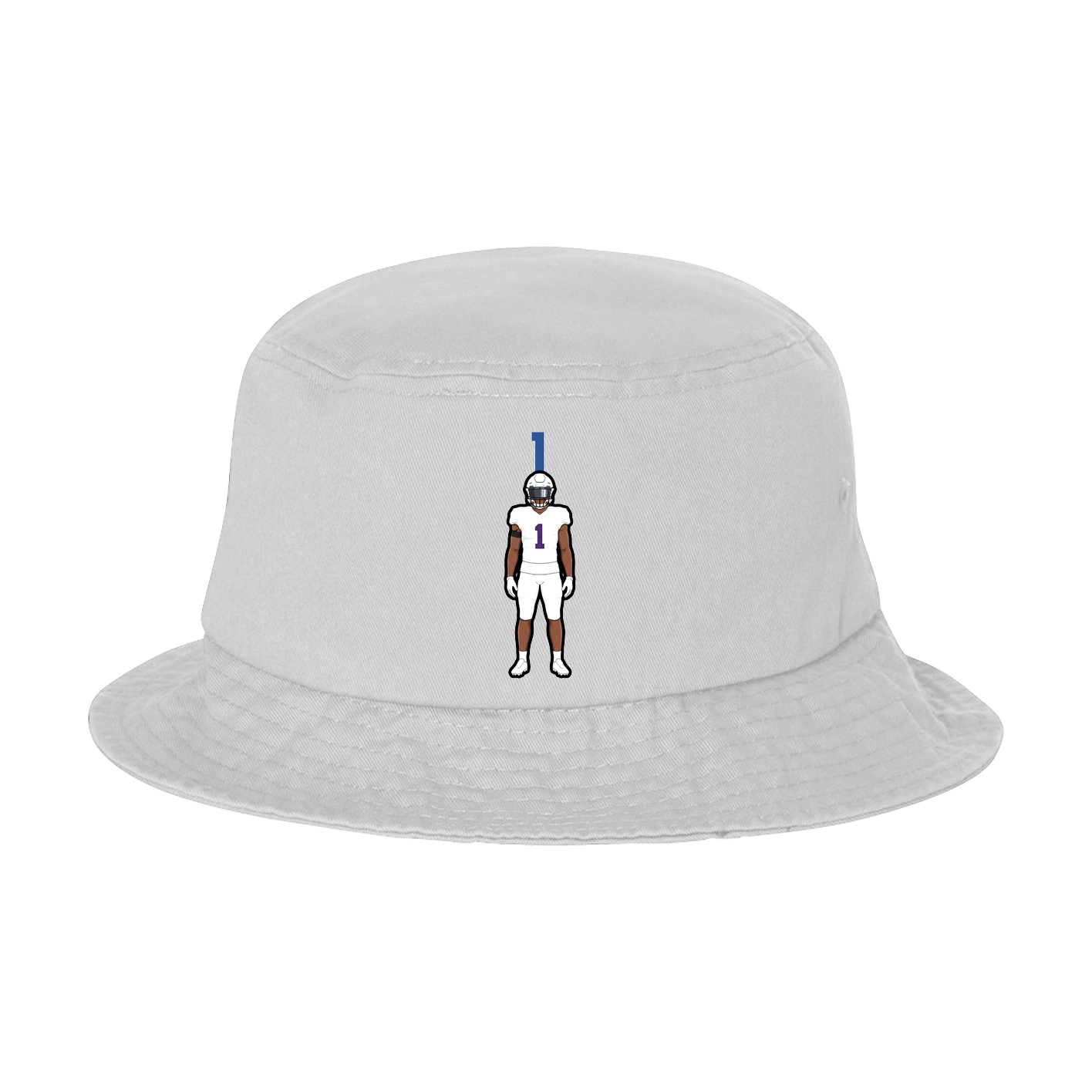 Bucket Cap — Number Top in White