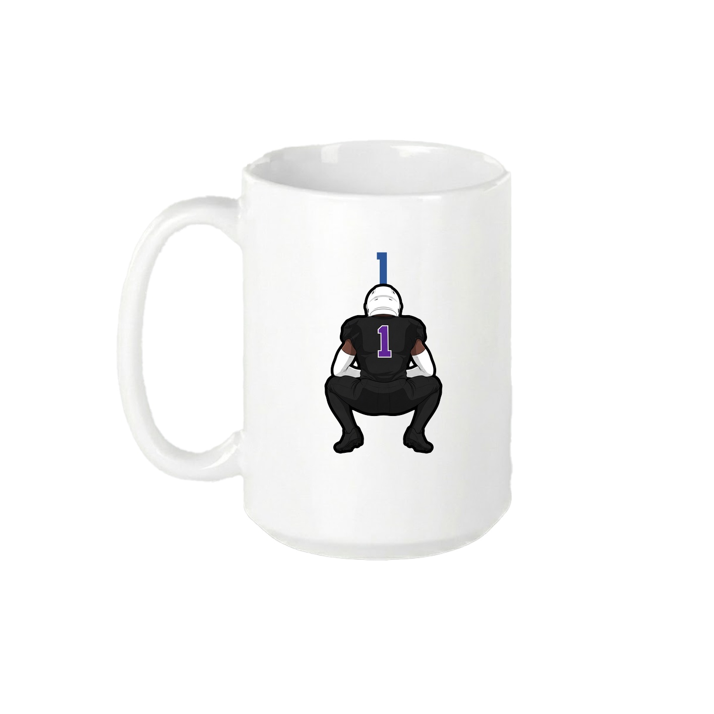15oz Coffee Mug — Number Top in White