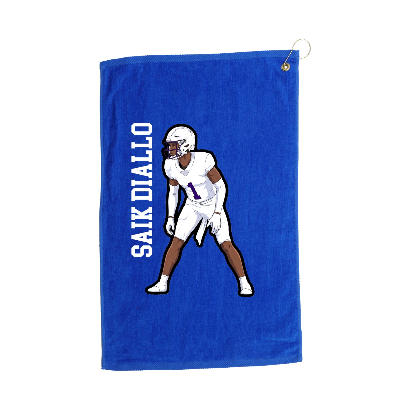 Golf Towel — Name Vertical in Royal
