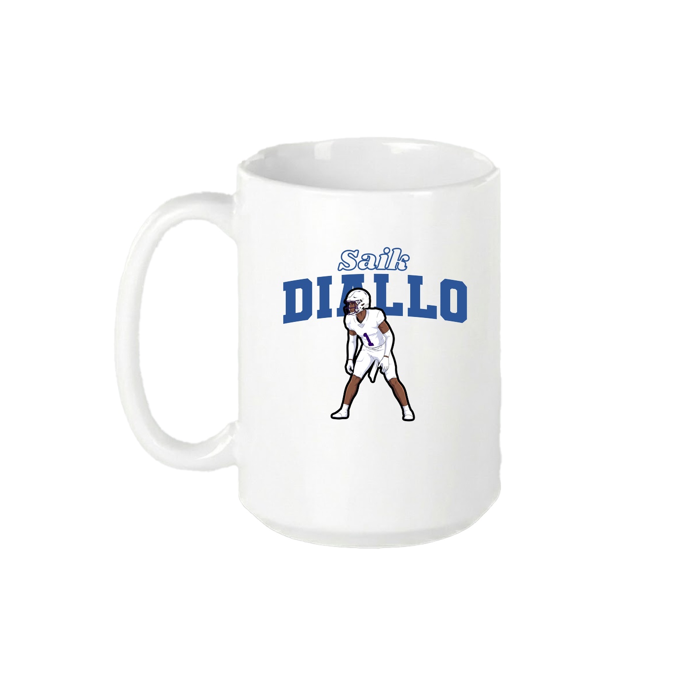 15oz Coffee Mug — Name Arch in White