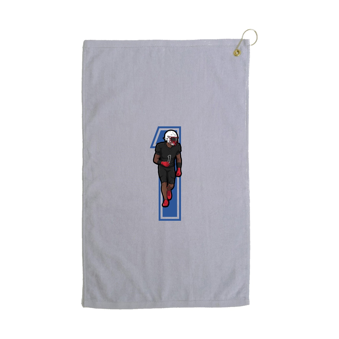 Golf Towel — Number in Grey