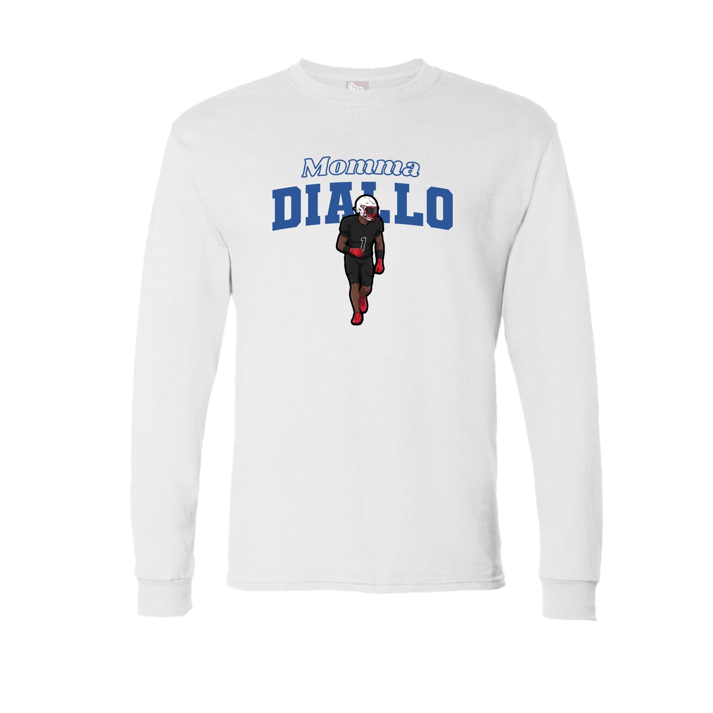 Long Sleeve Tee — Mothers Day Block in White
