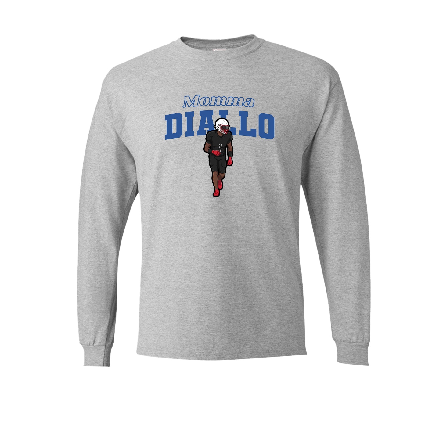 Long Sleeve Tee — Mothers Day Block in Grey