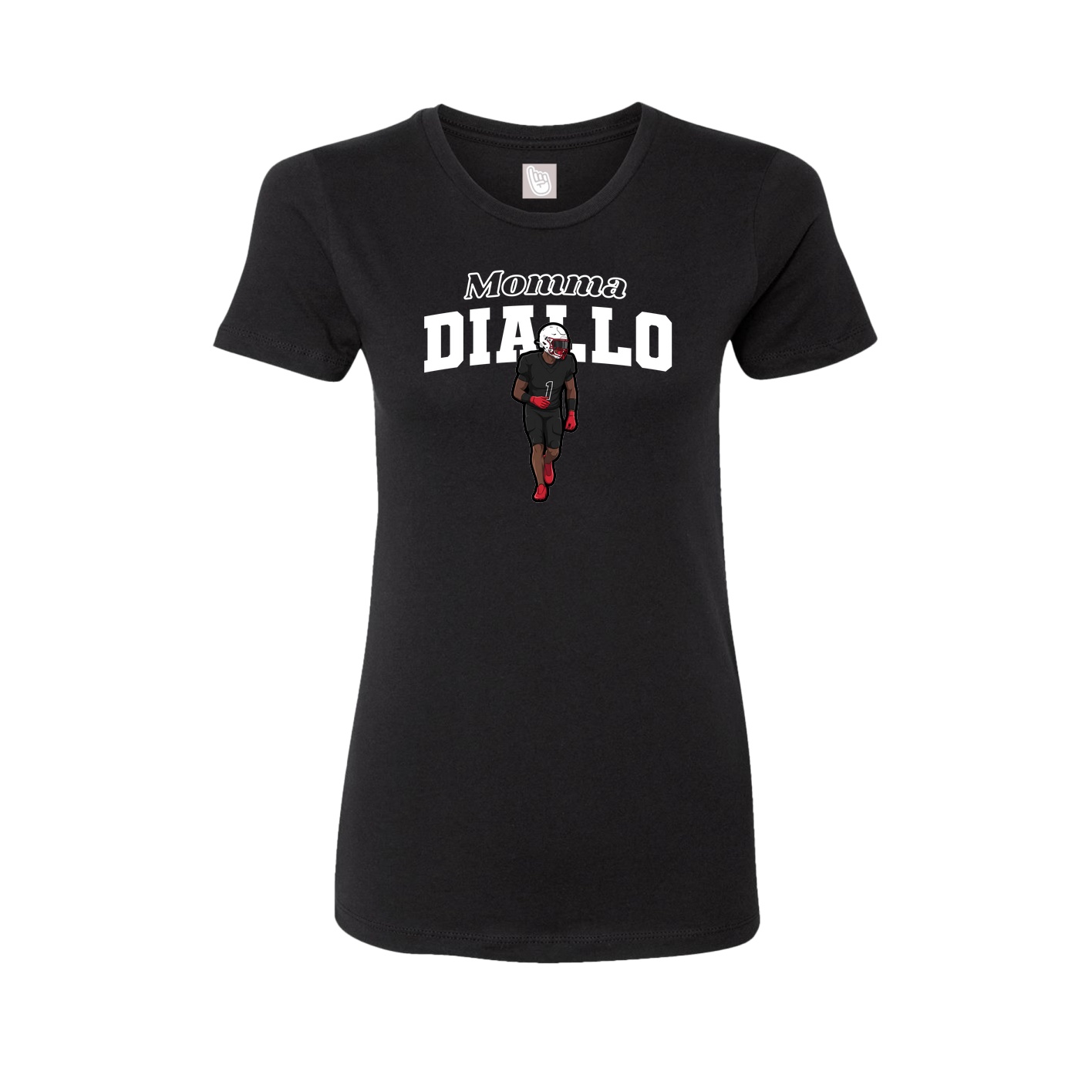 Womens Tee — Mothers Day Block in Black