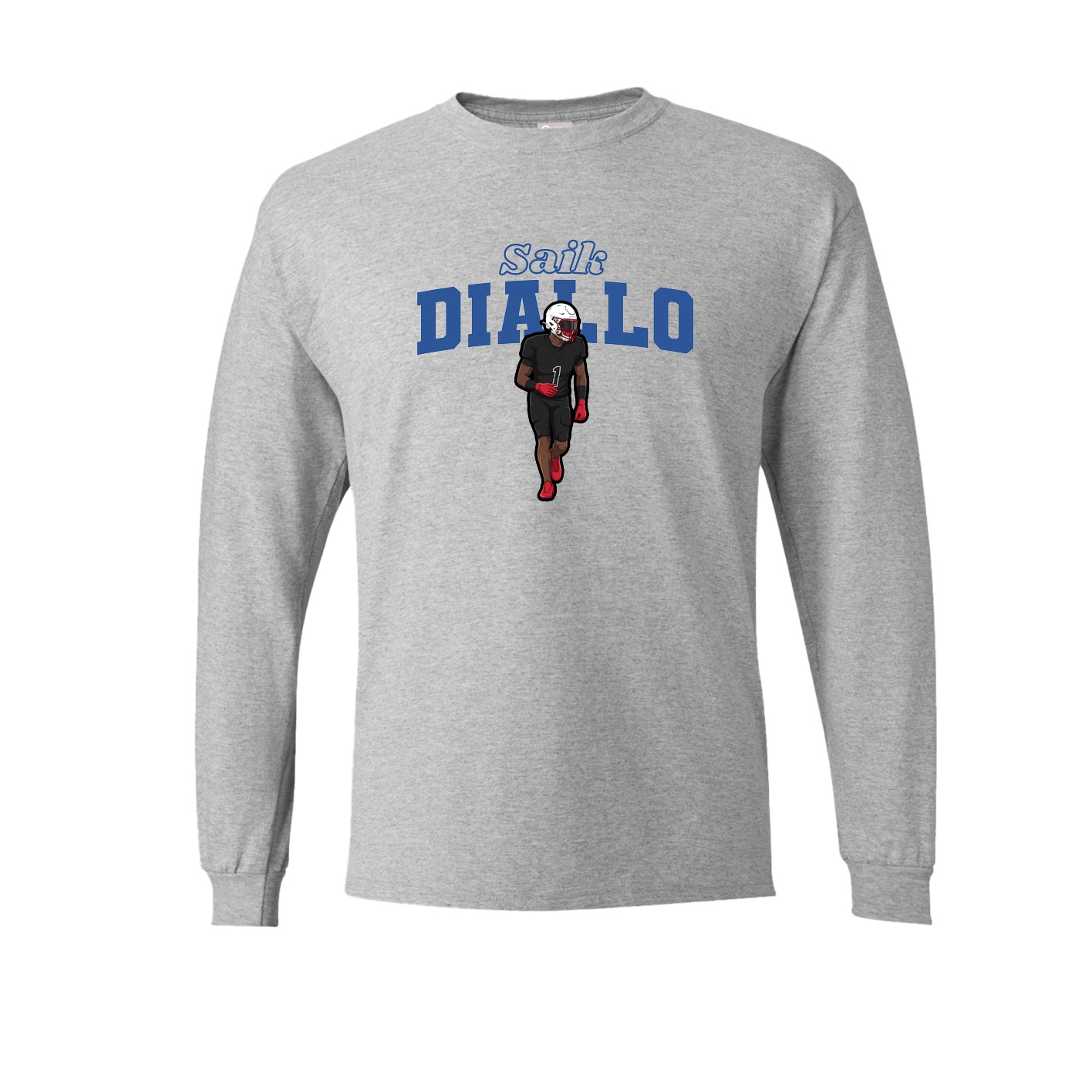 Long Sleeve Tee — Name Arch in Grey