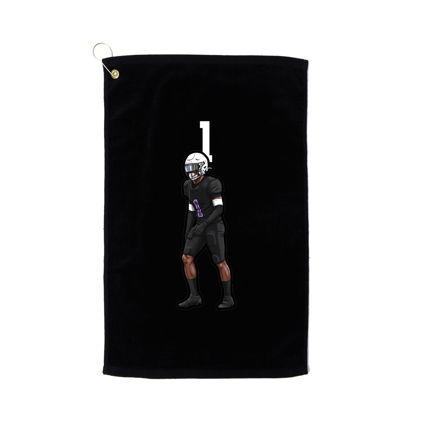 Golf Towel — Number Top in Black