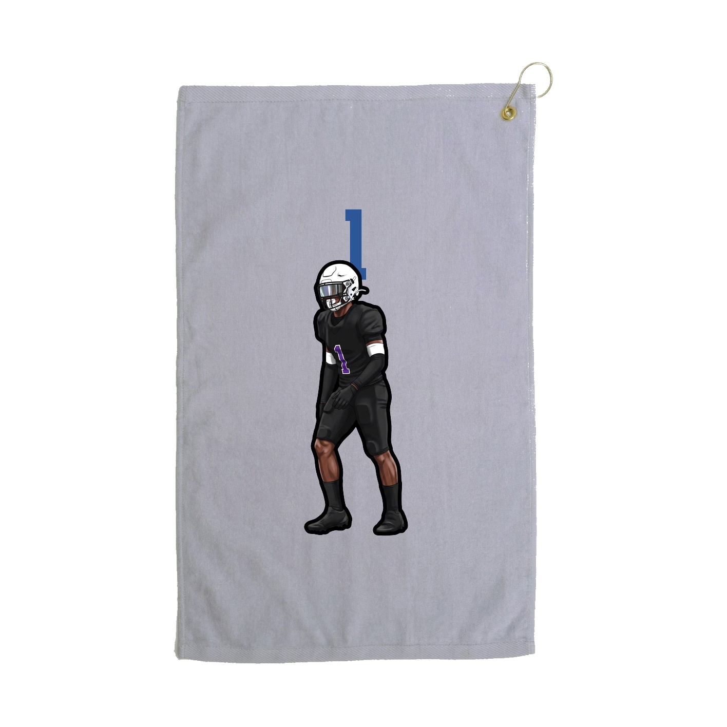 Golf Towel — Number Top in Grey