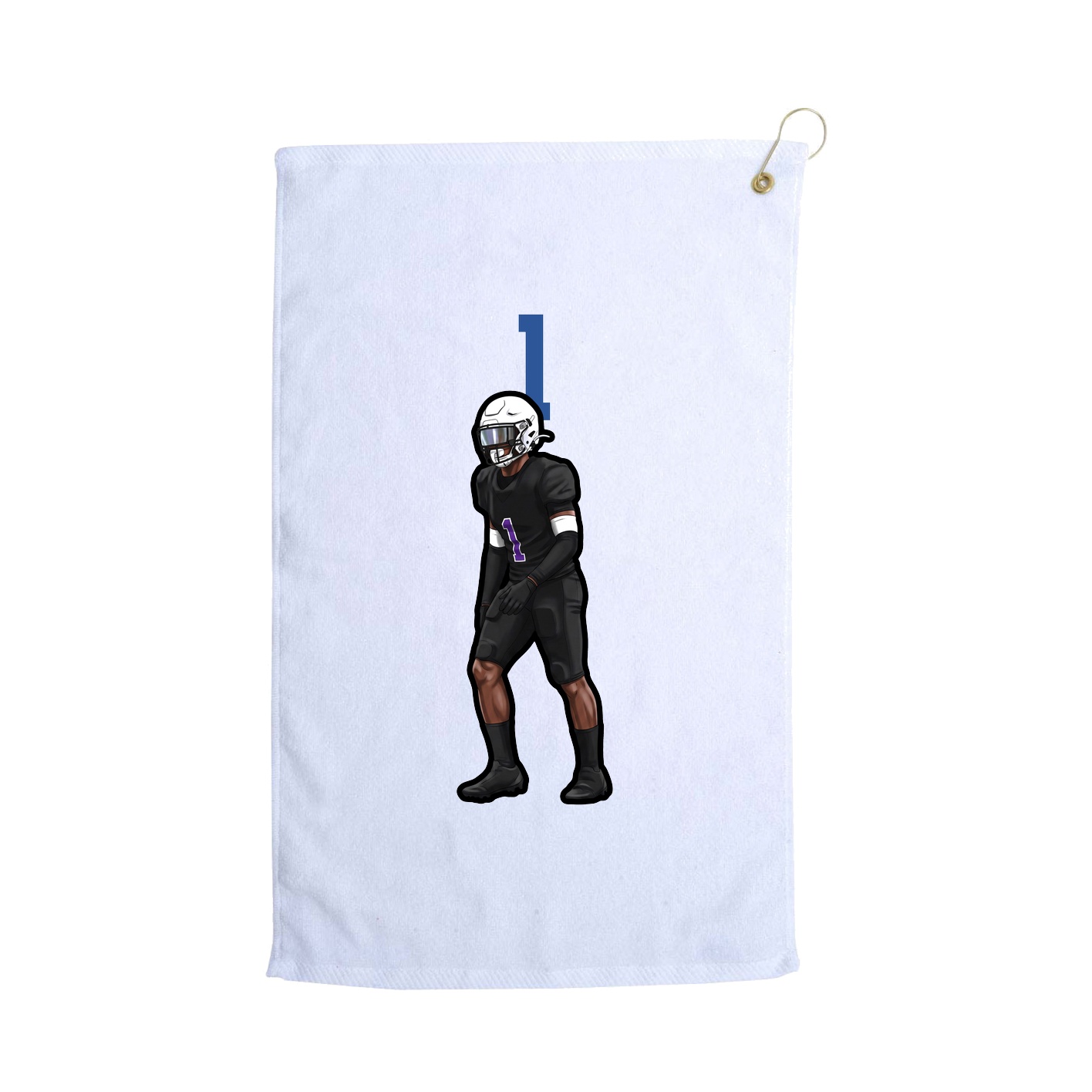Golf Towel — Number Top in White