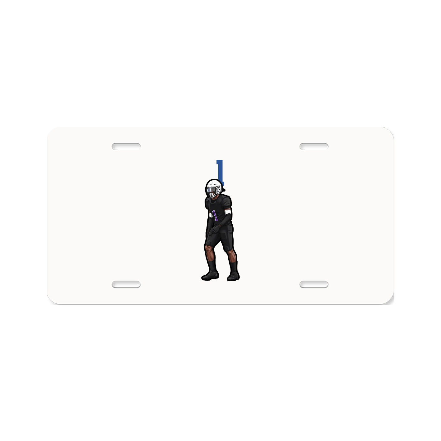 License Plate — Number Top in Classic