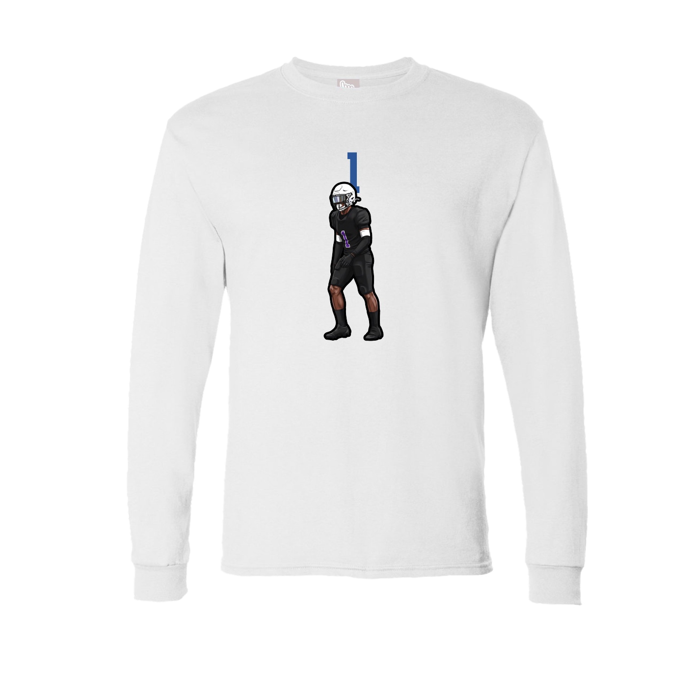 Long Sleeve Tee — Number Top in White