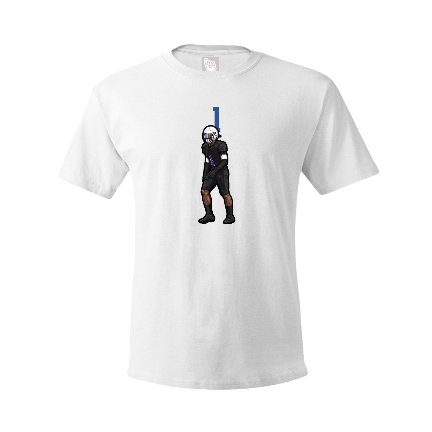 Youth Tee — Number Top in White