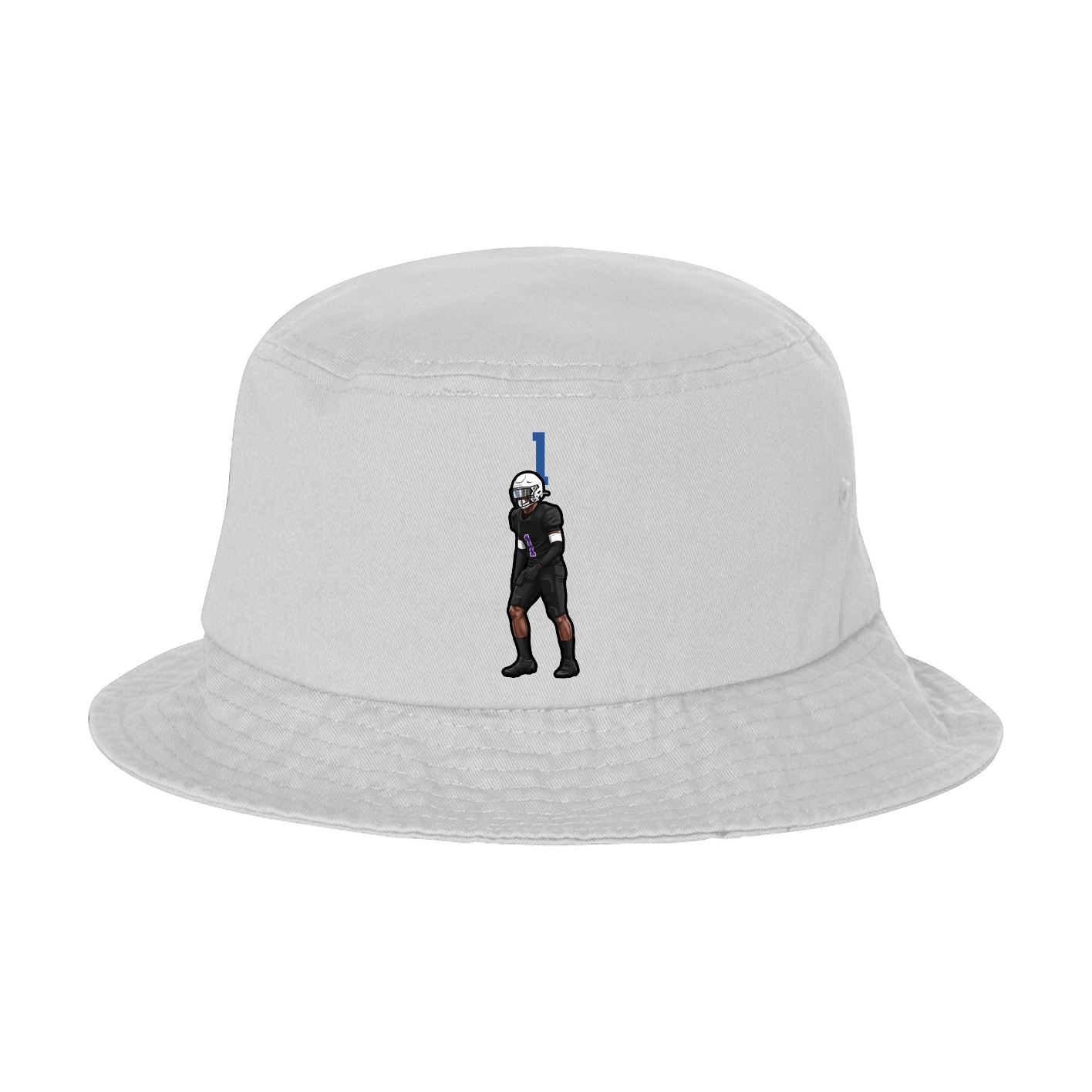 Bucket Cap — Number Top in White