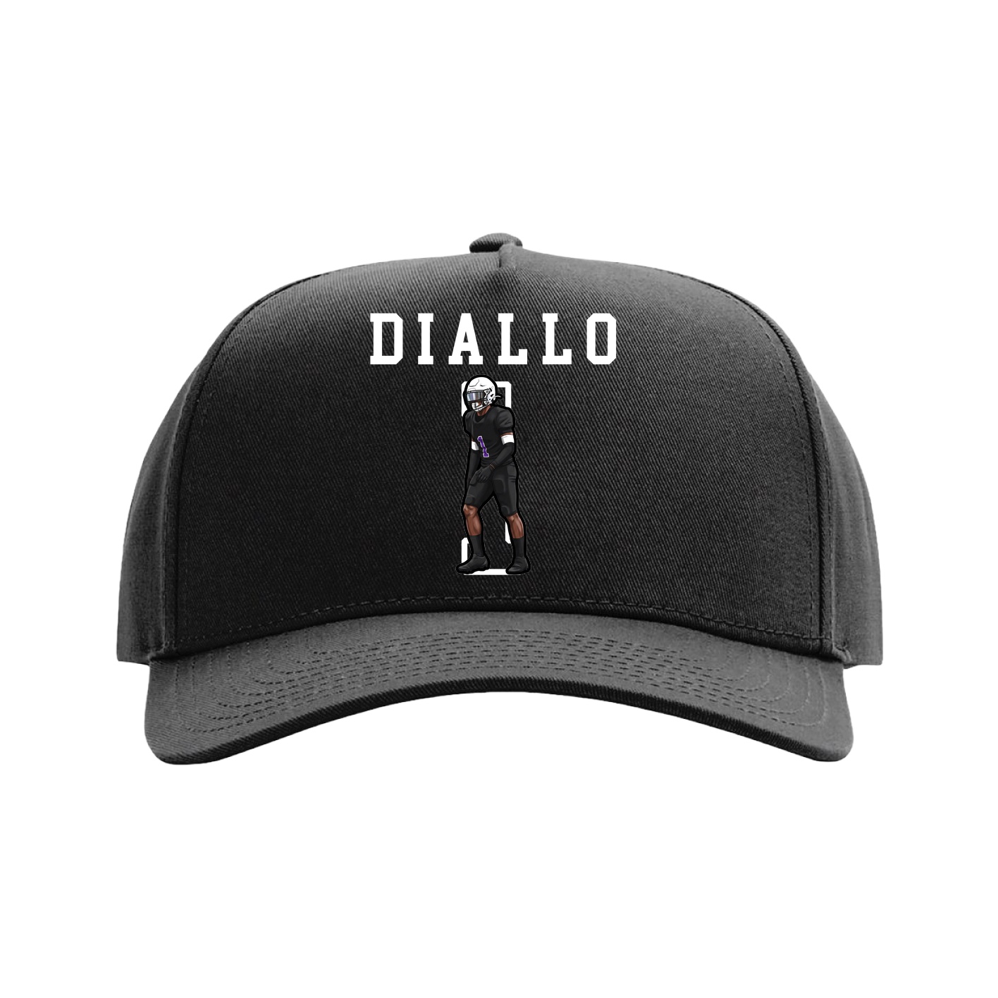 Full Fabric Five-Panel Champ Cap — Shirsey in Black