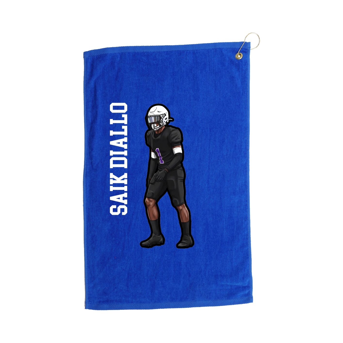Golf Towel — Name Vertical in Royal