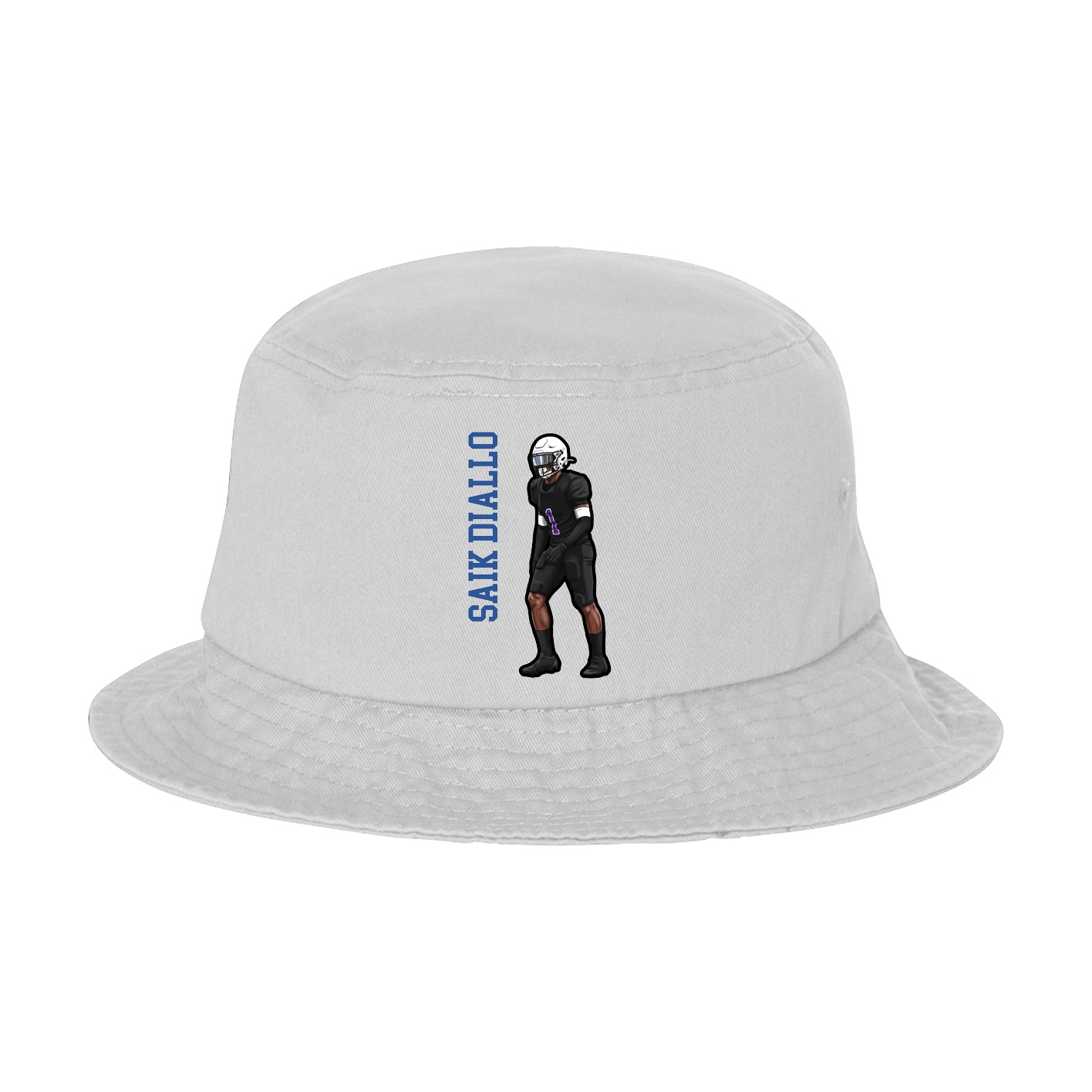 Bucket Cap — Name Vertical in White