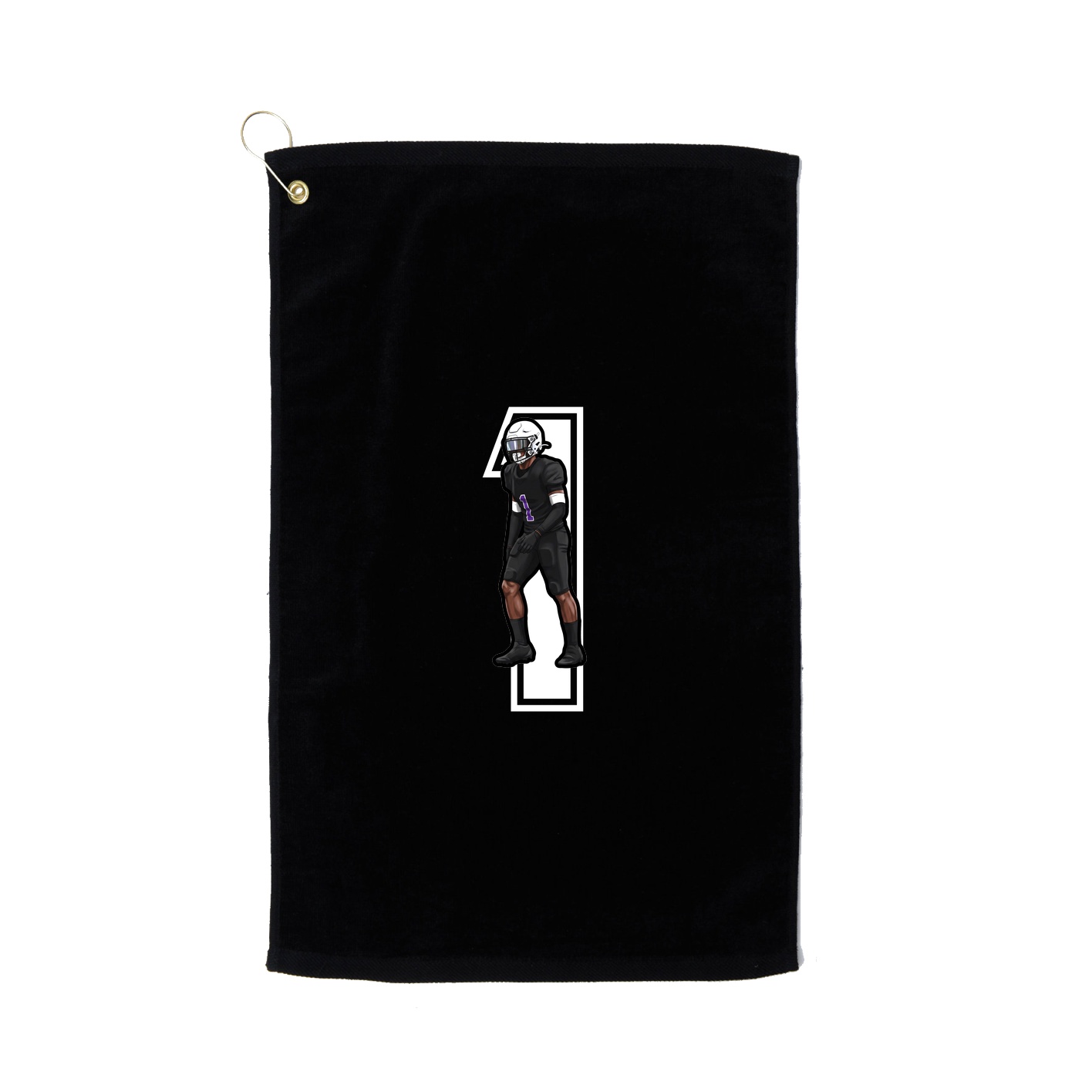 Golf Towel — Number in Black
