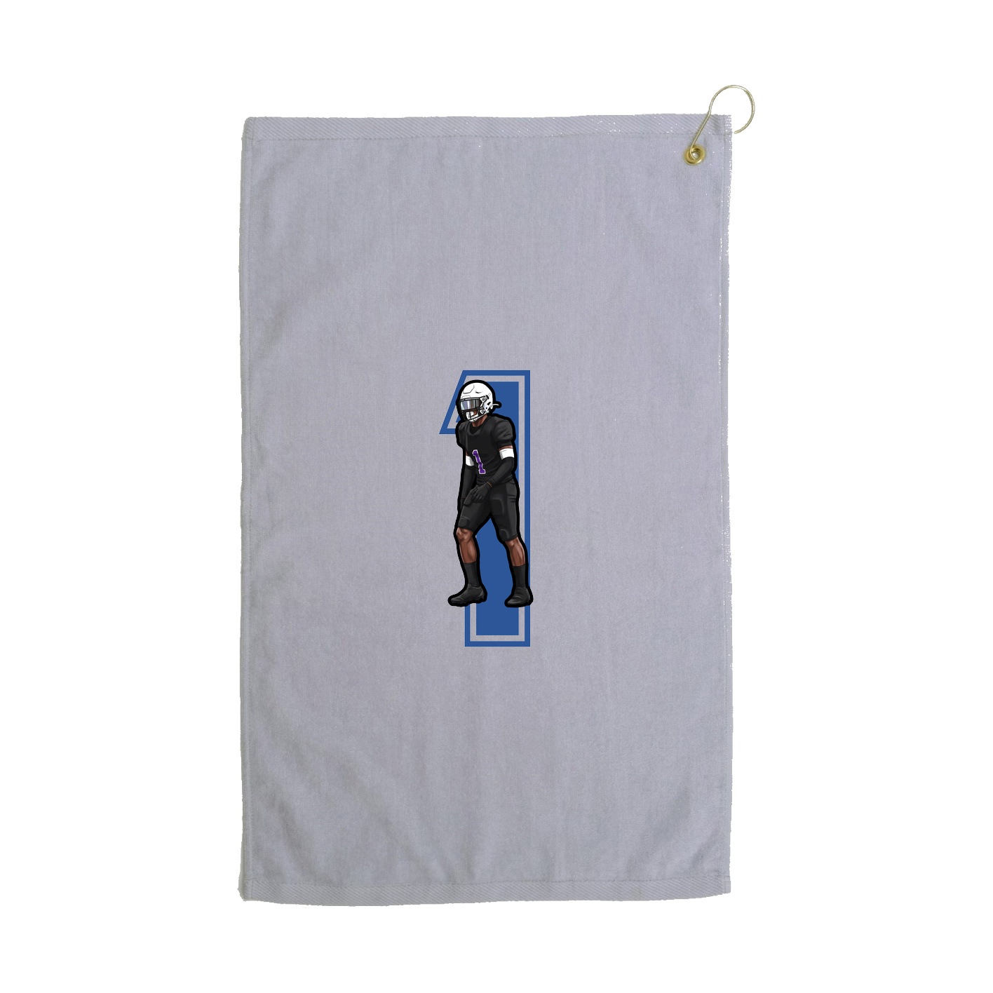 Golf Towel — Number in Grey