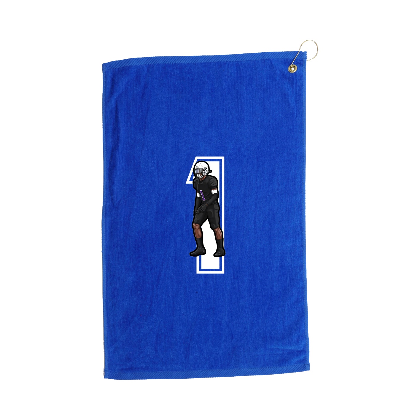 Golf Towel — Number in Royal