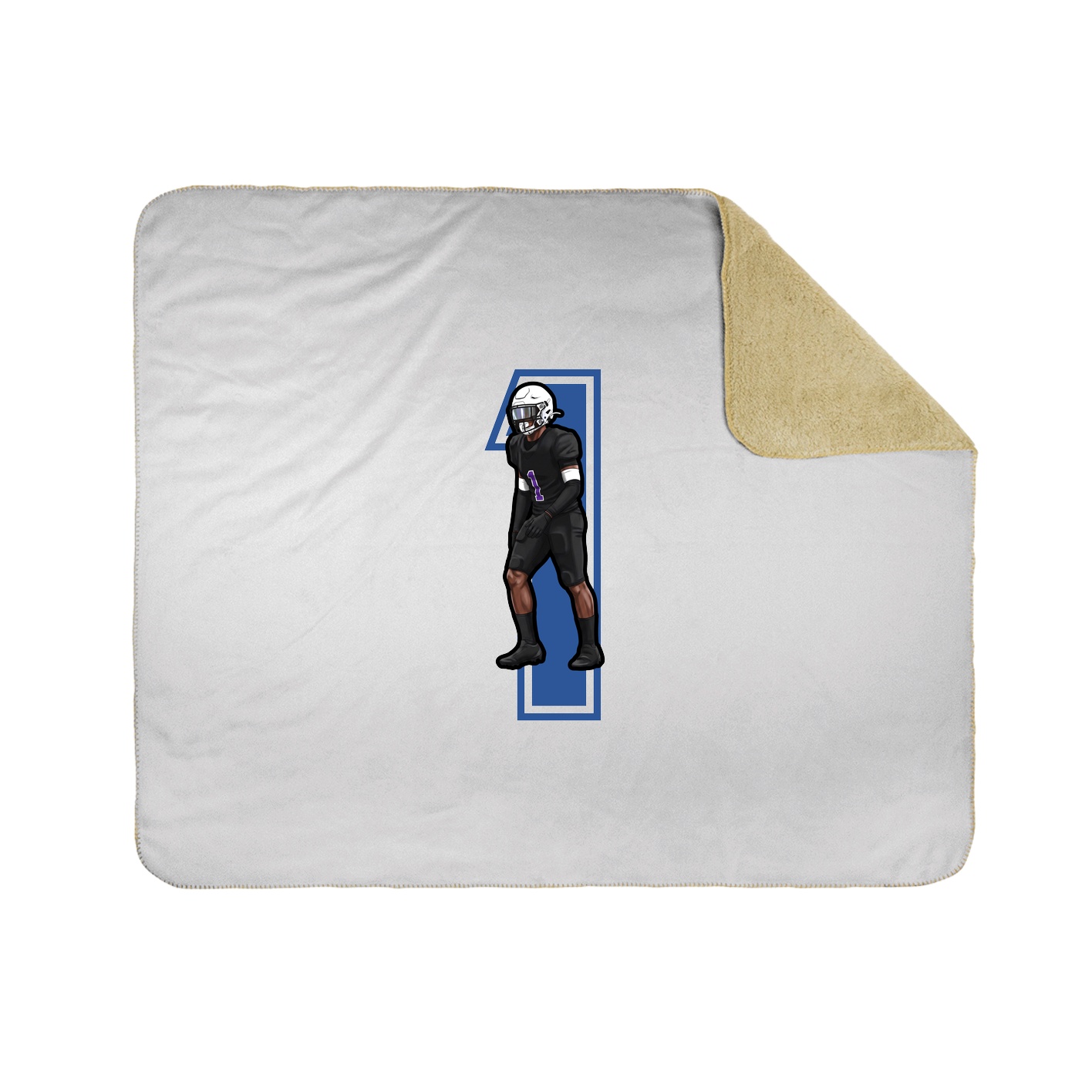 Throw Blanket — Number in White