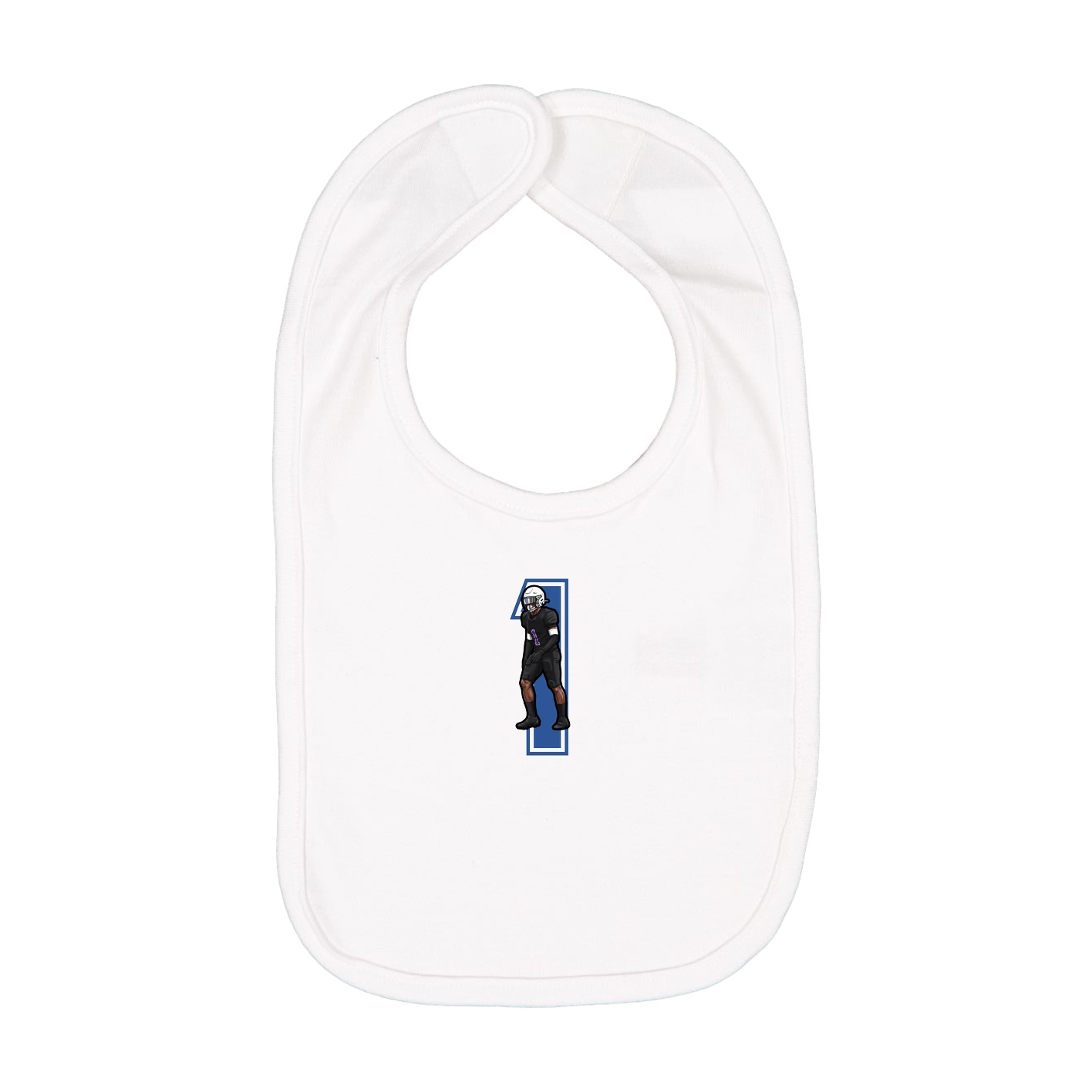 Infant Bib — Number in White