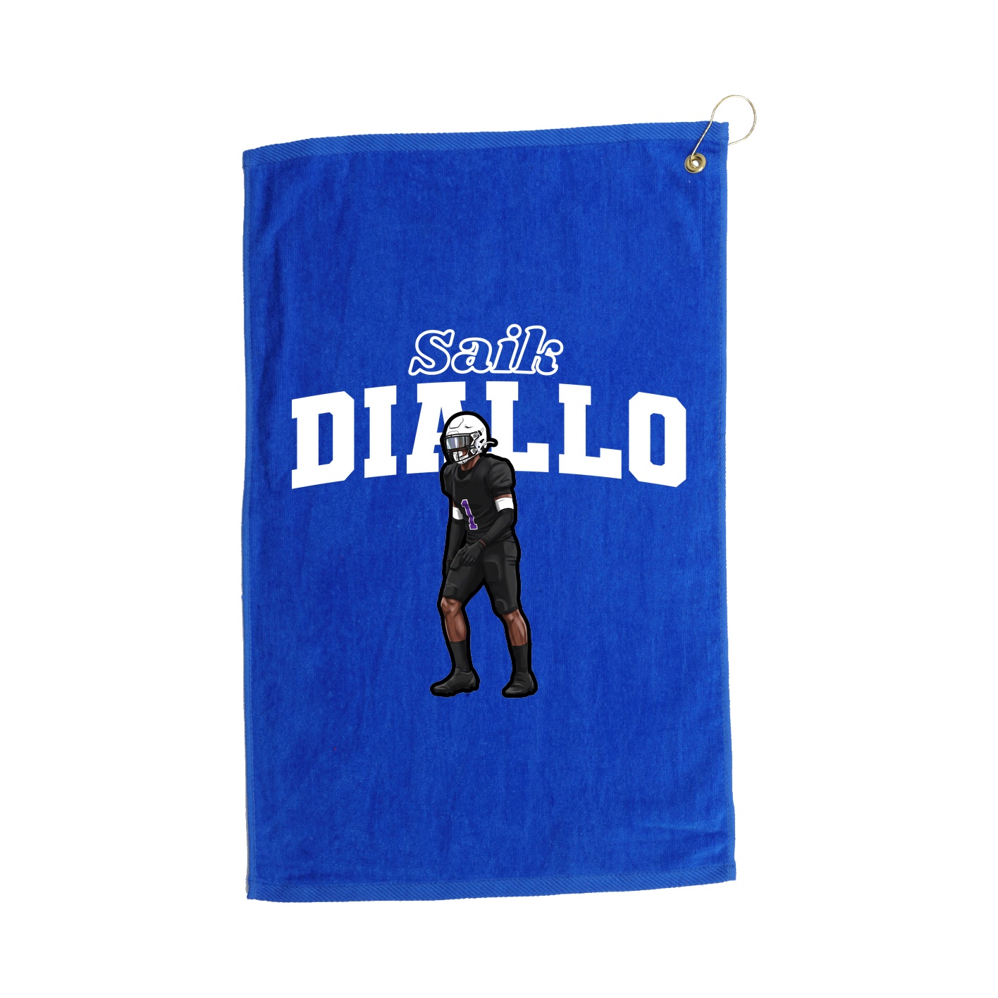 Golf Towel — Name Arch in Royal