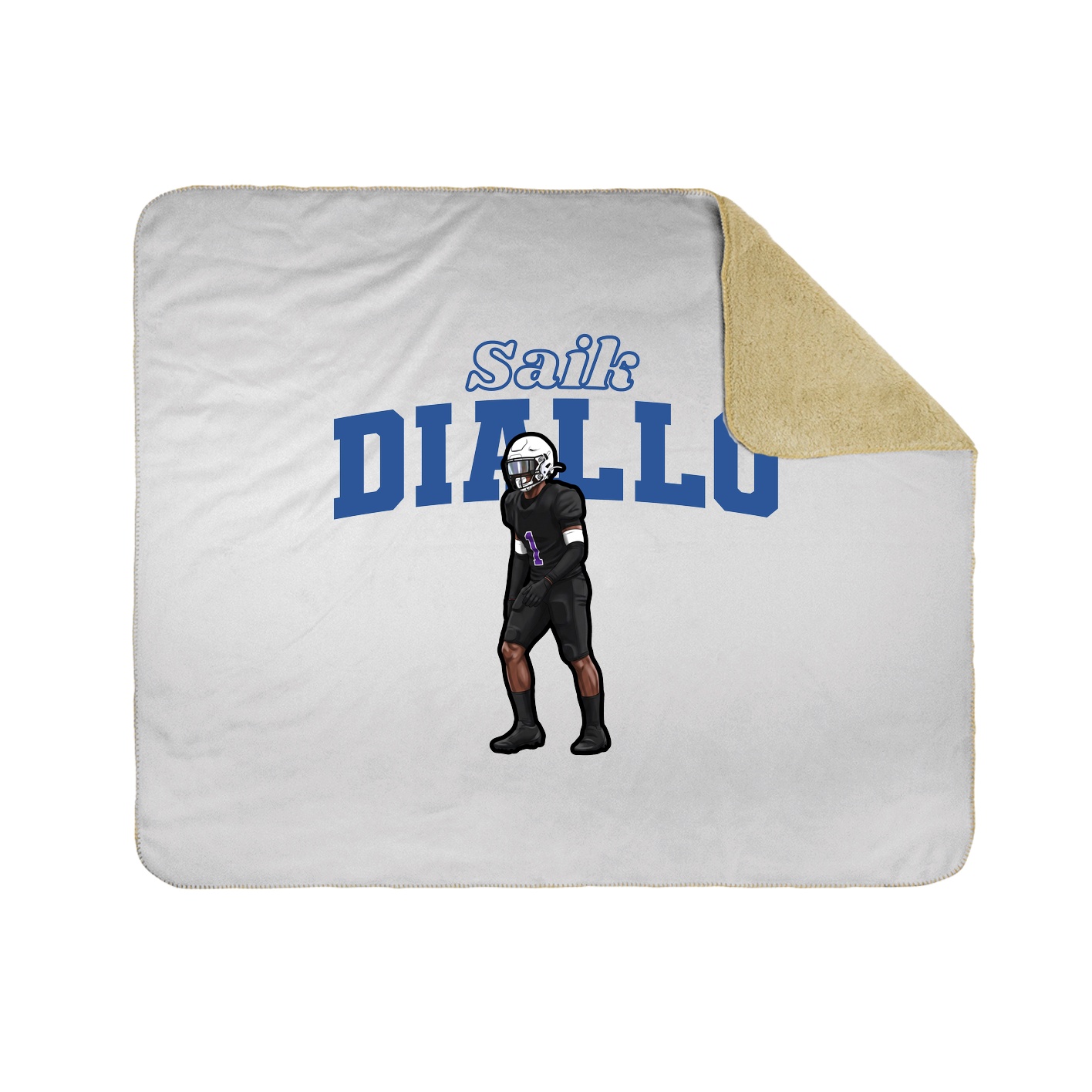 Throw Blanket — Name Arch in White