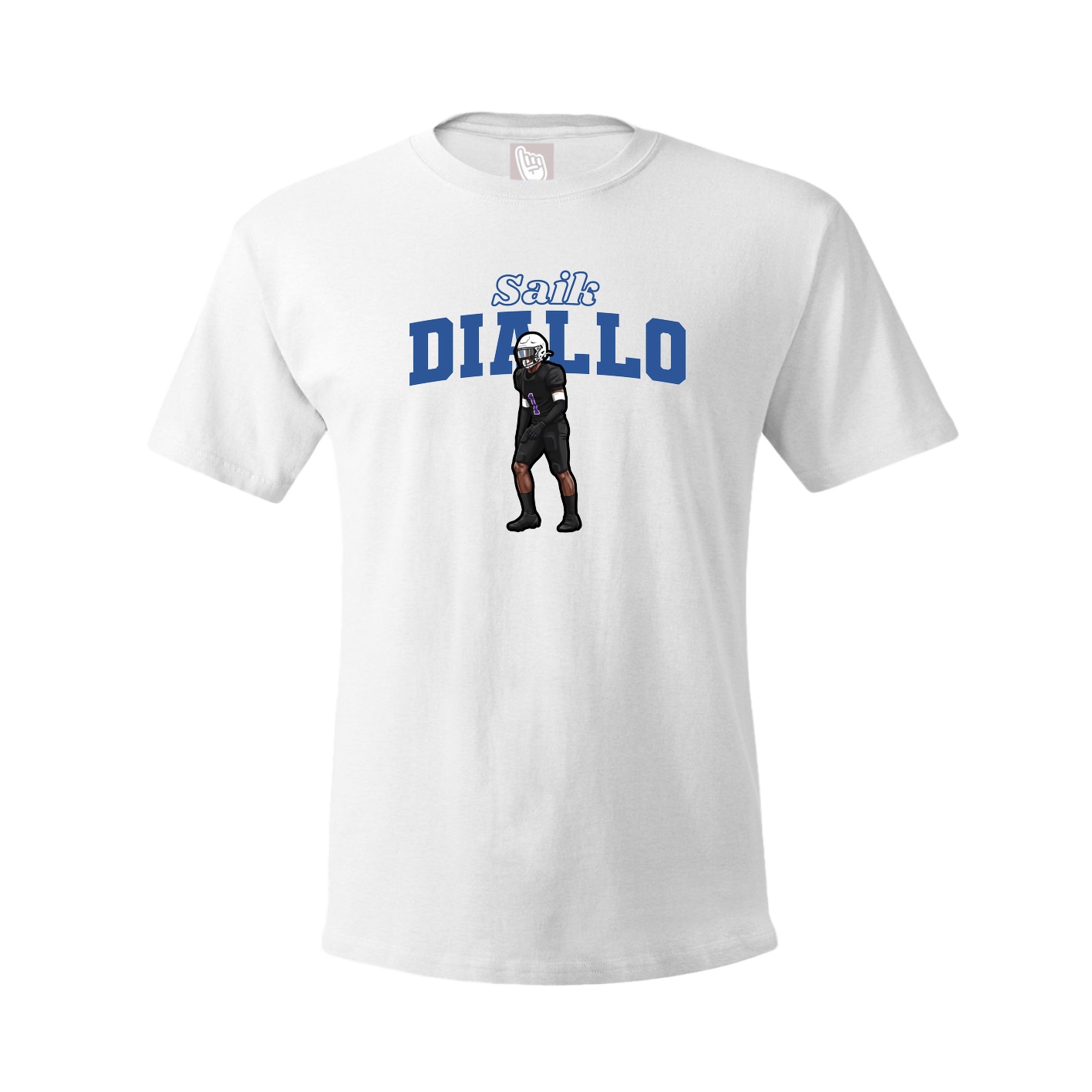 Youth Tee — Name Arch in White