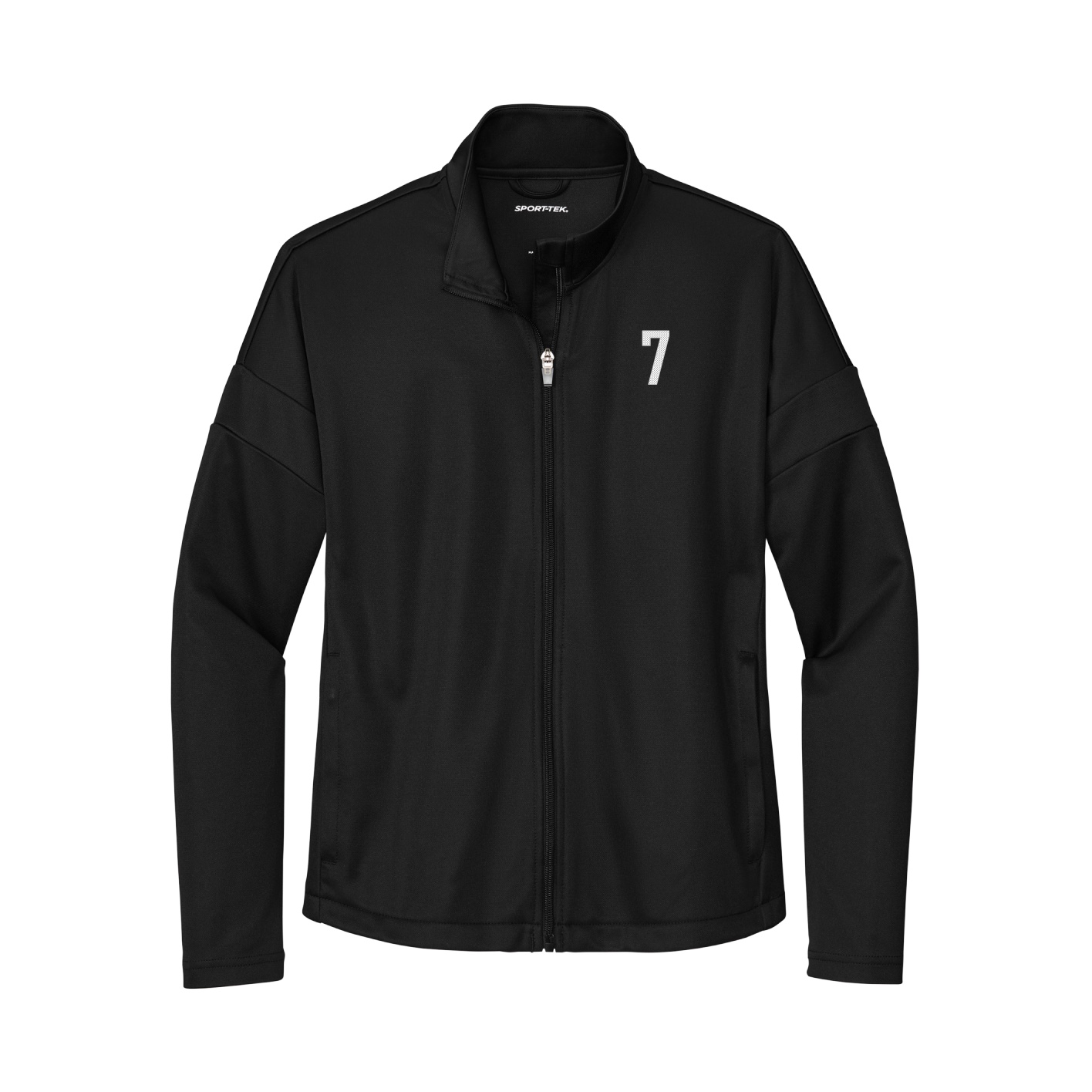 Womens Team Travel Full-Zip Jacket — Front Shirsy in Black