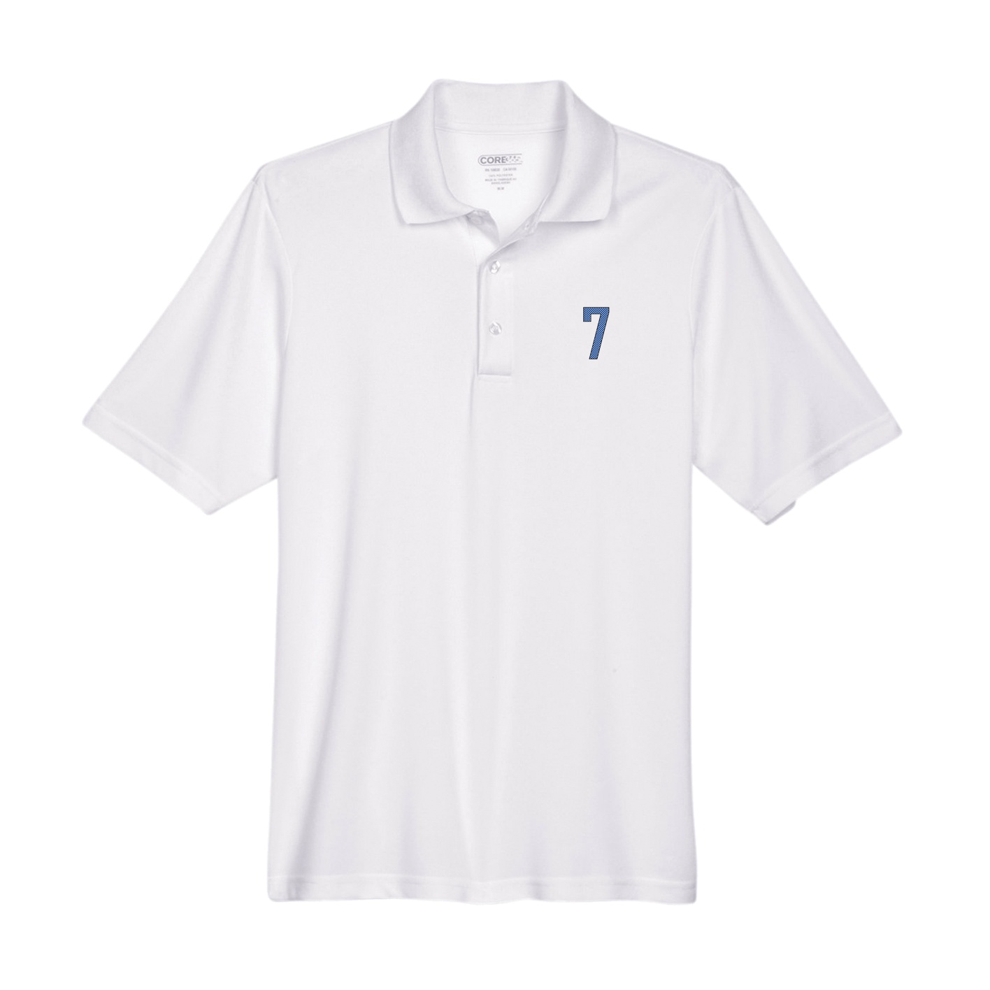 Performance Polo — Front Shirsy in White