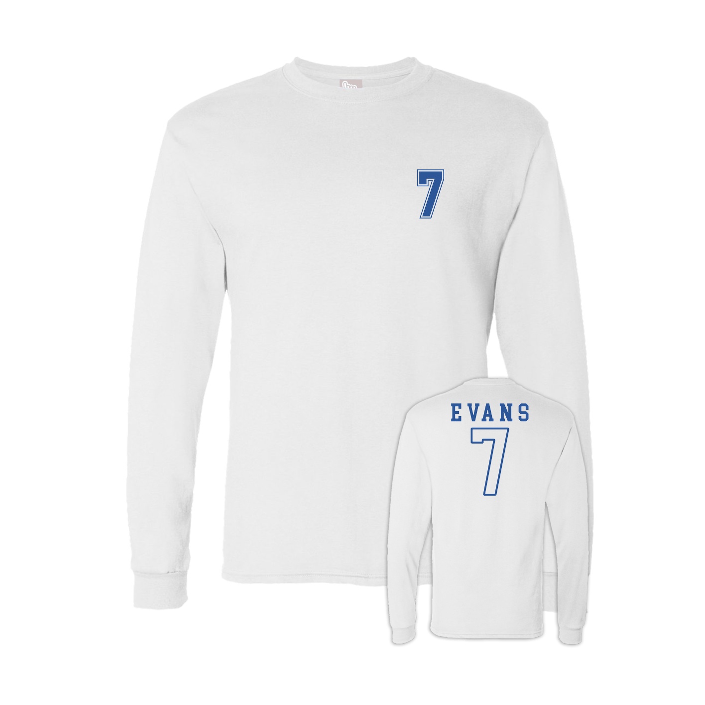 Long Sleeve Tee — Chest Back in White