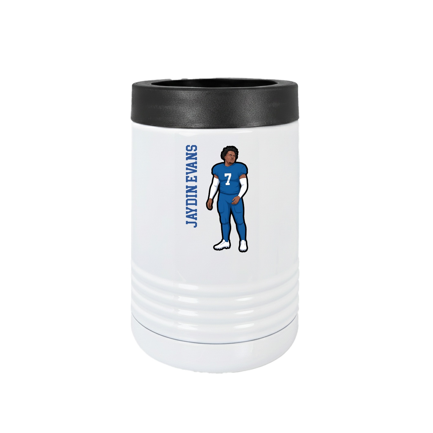 Beverage Holder — Name Vertical in White