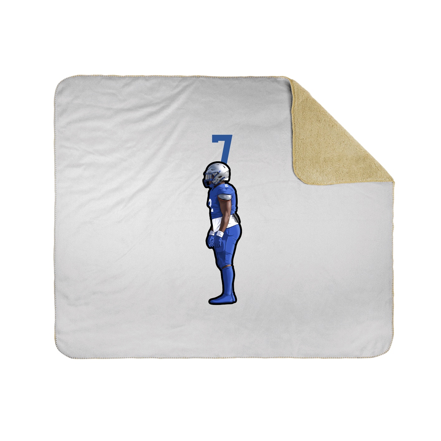 Throw Blanket — Number Top in White