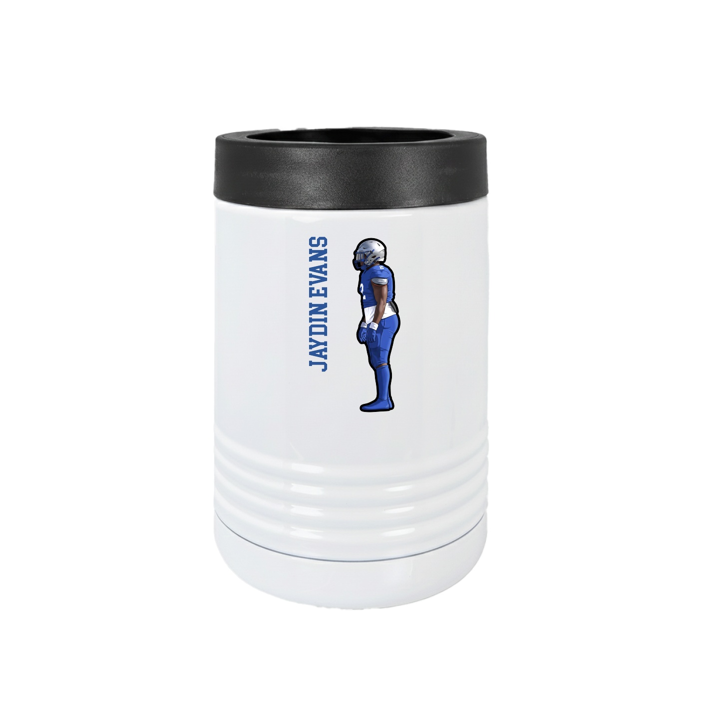 Beverage Holder — Name Vertical in White