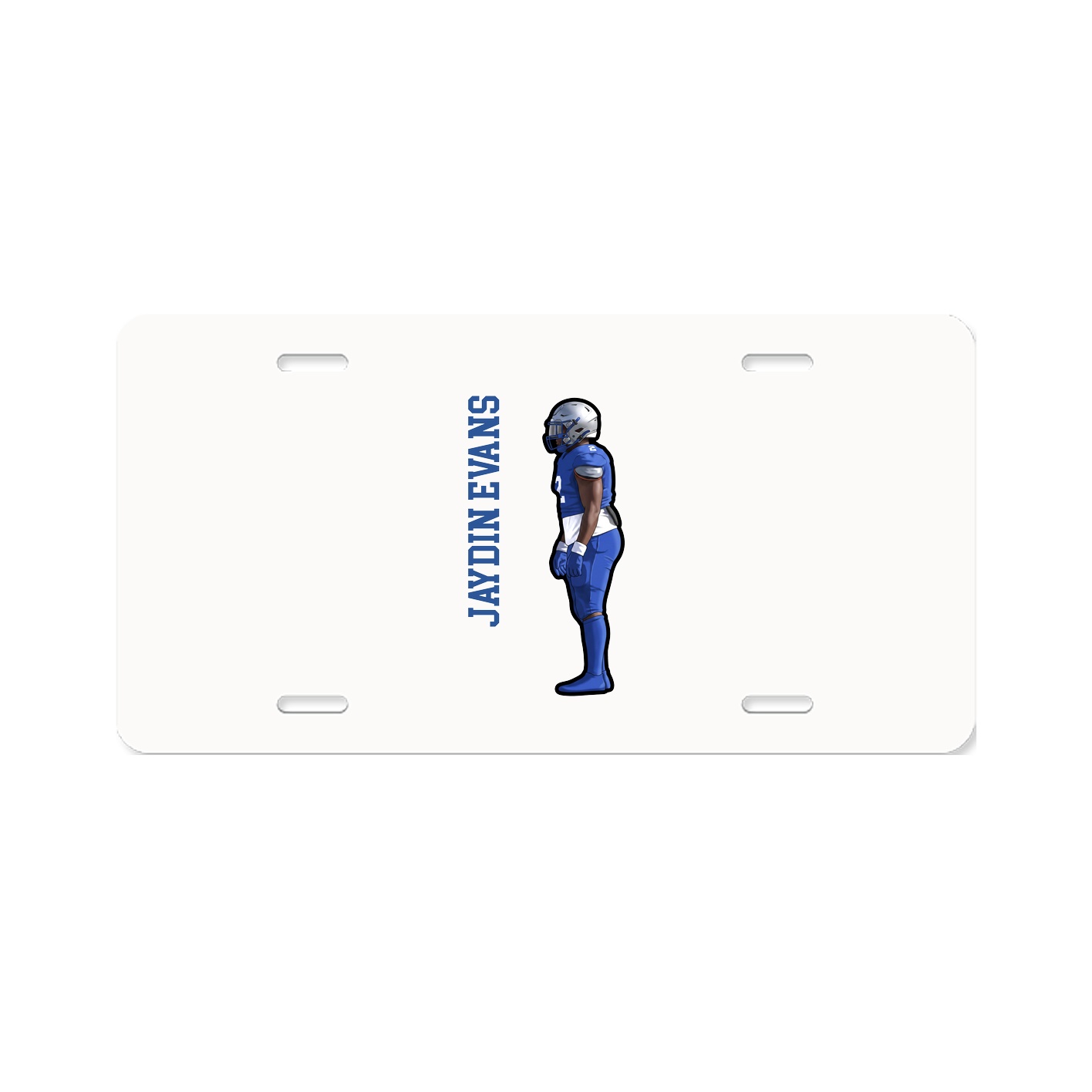 License Plate — Name Vertical in Classic
