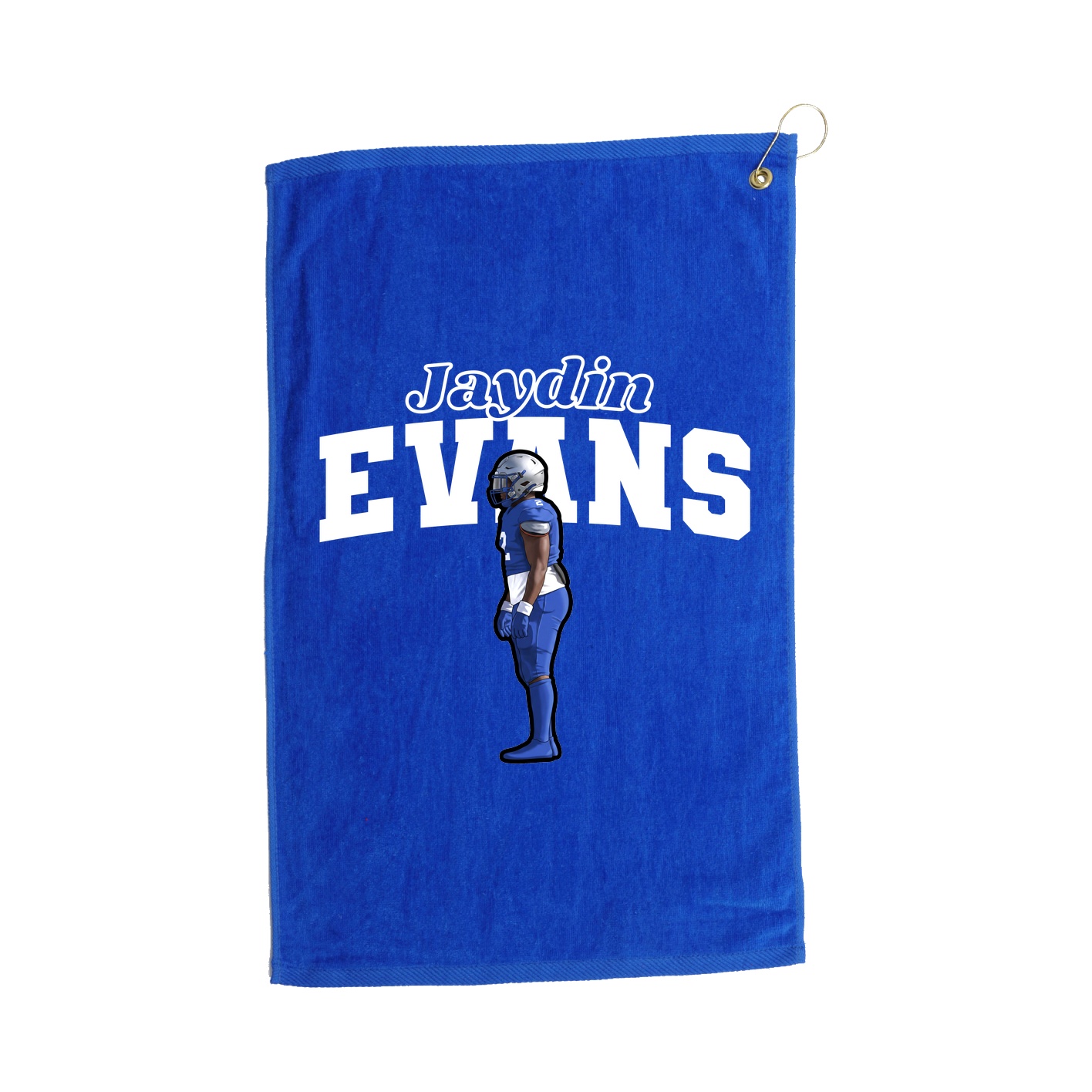 Golf Towel — Name Arch in Royal