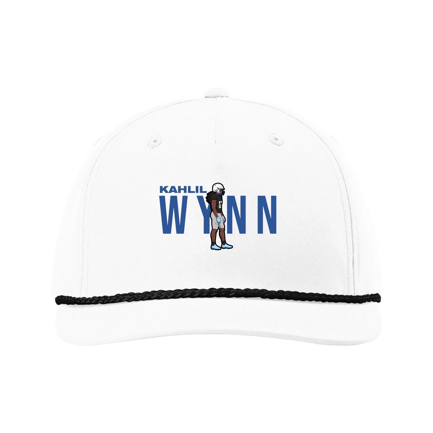 Five-Panel Classic Rope Cap — Player Name in White