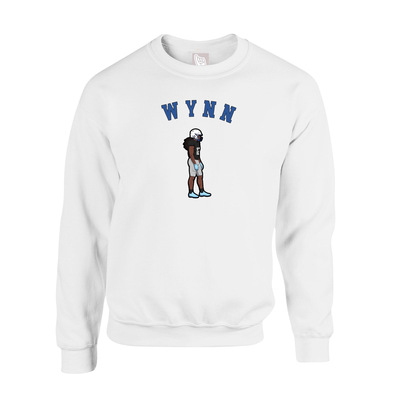 Fleece Crew — Shirsey Arch in White