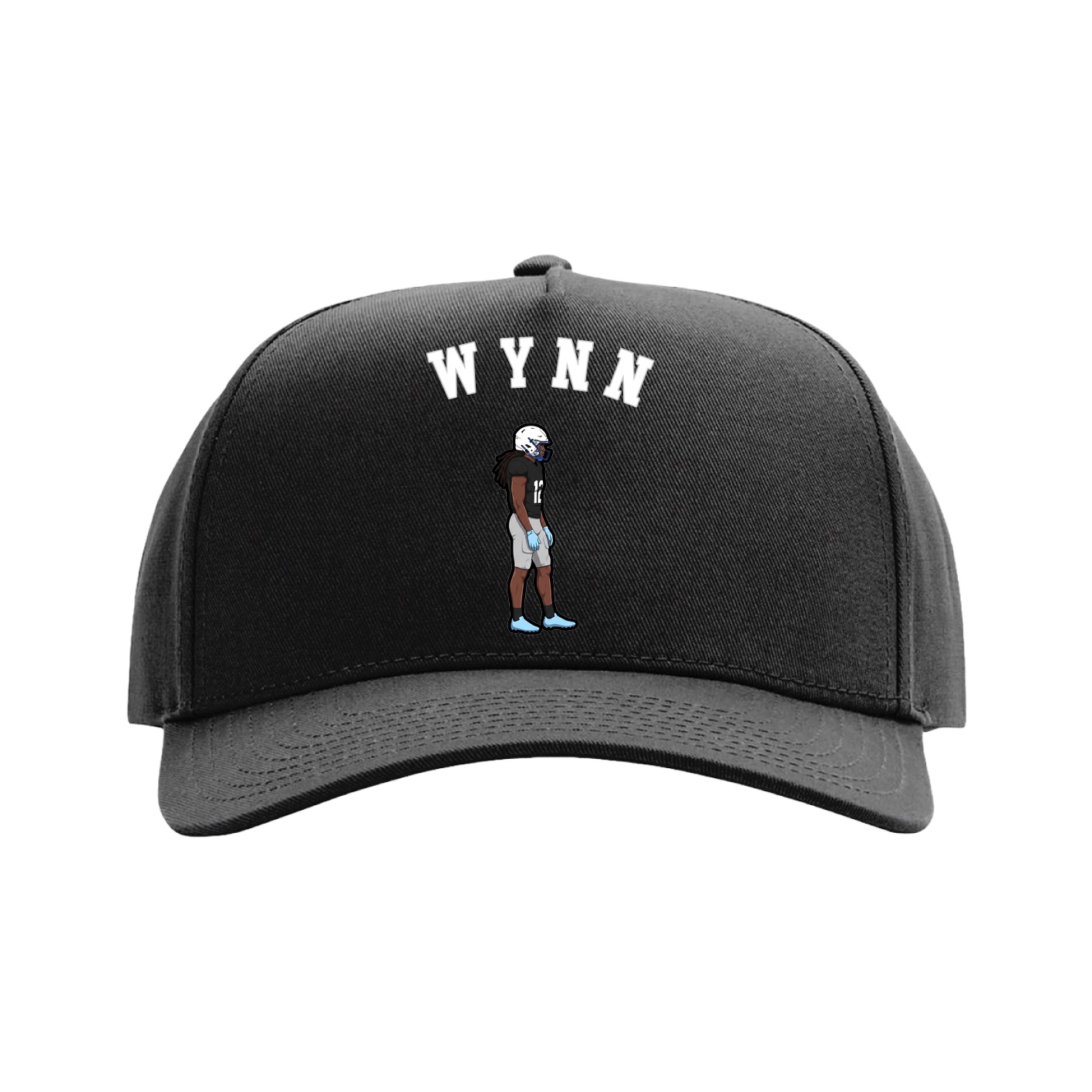 Full Fabric Five-Panel Champ Cap — Shirsey Arch in Black