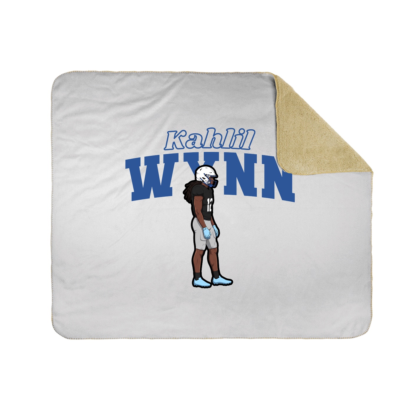 Throw Blanket — Name Arch in White