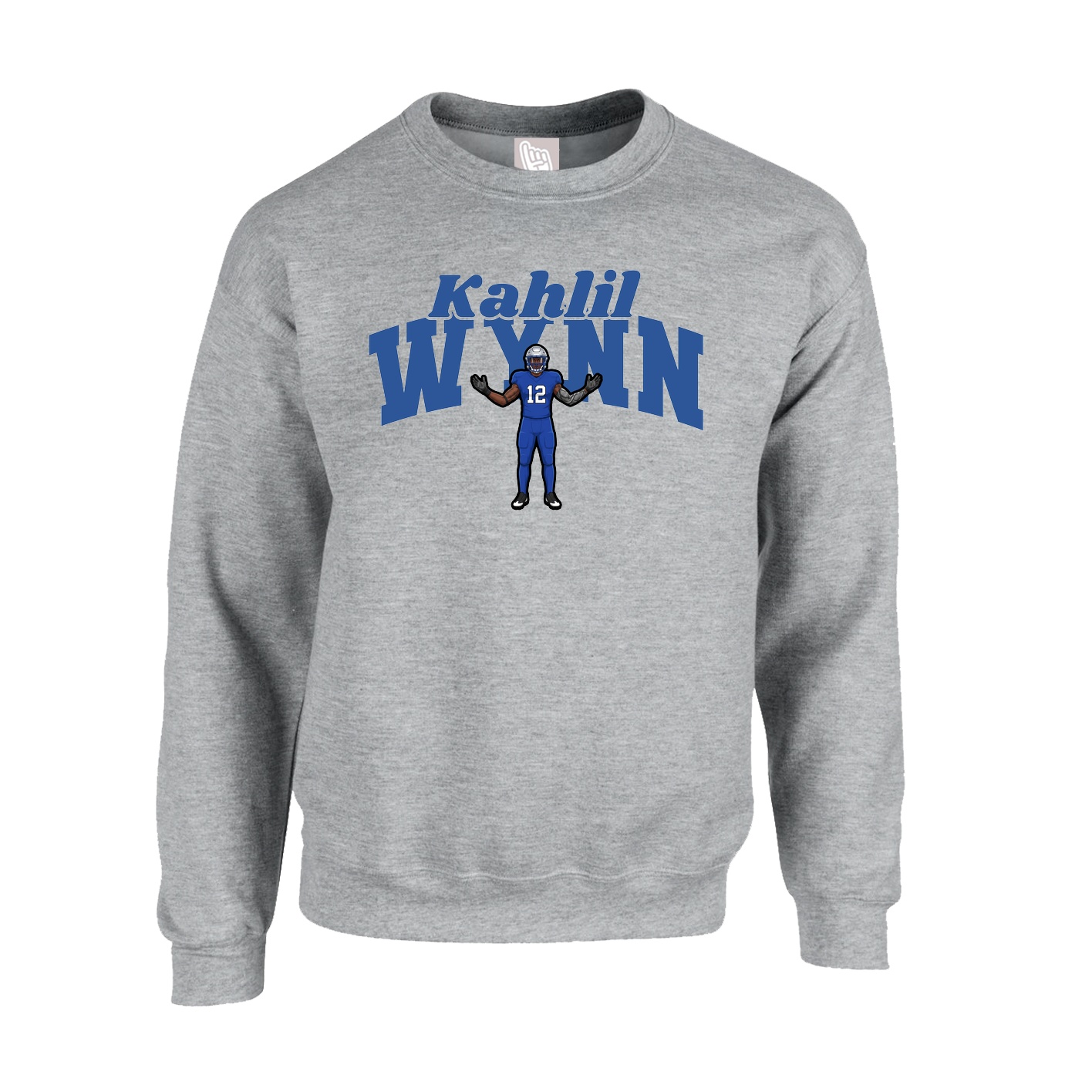 Fleece Crew — Signature Arch in Grey