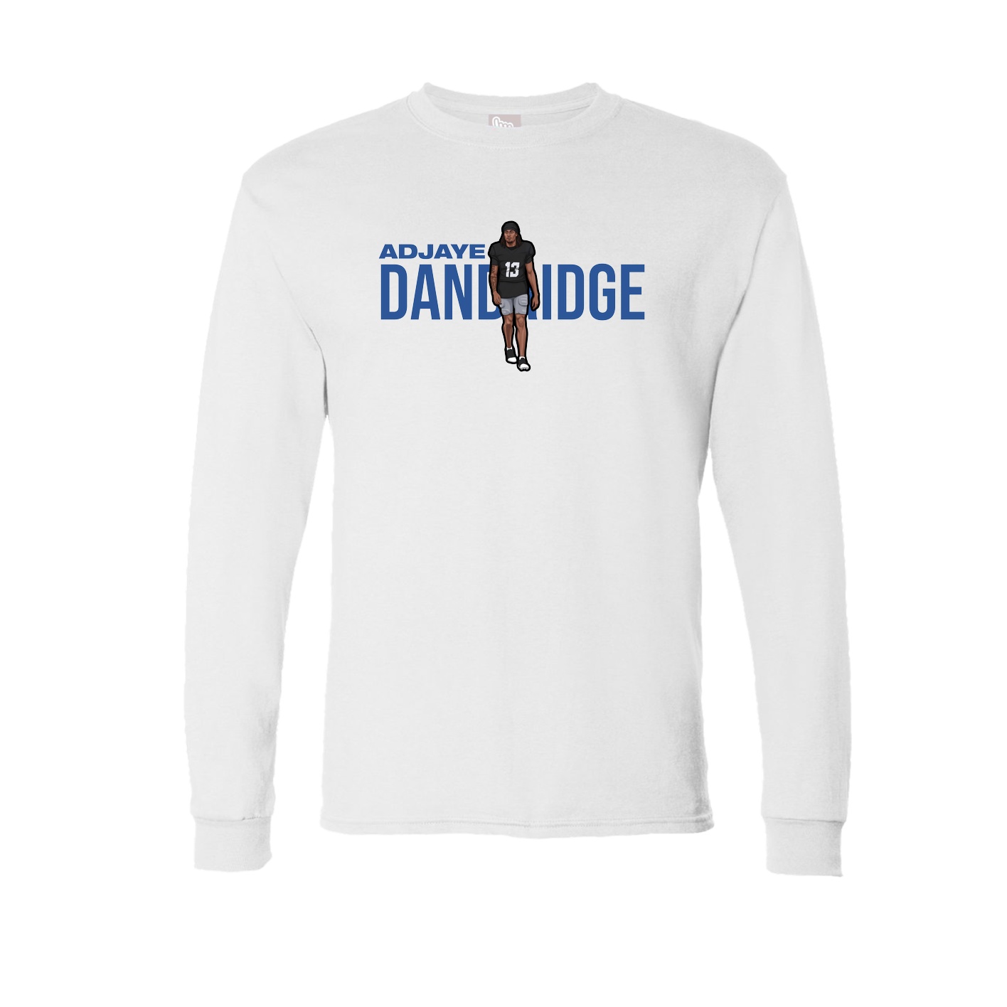 Long Sleeve Tee — Player Name in White