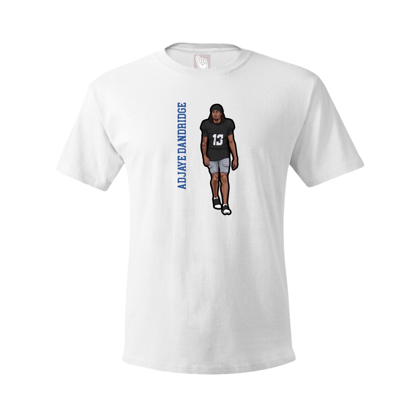 Youth Tee — Name Vertical in White