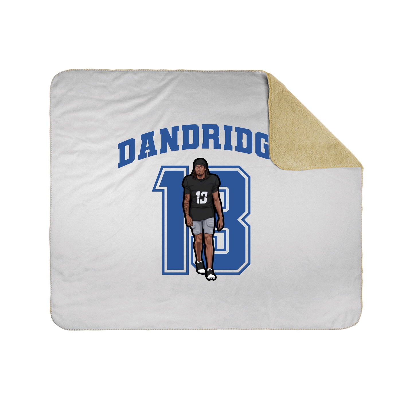 Throw Blanket — Number in White