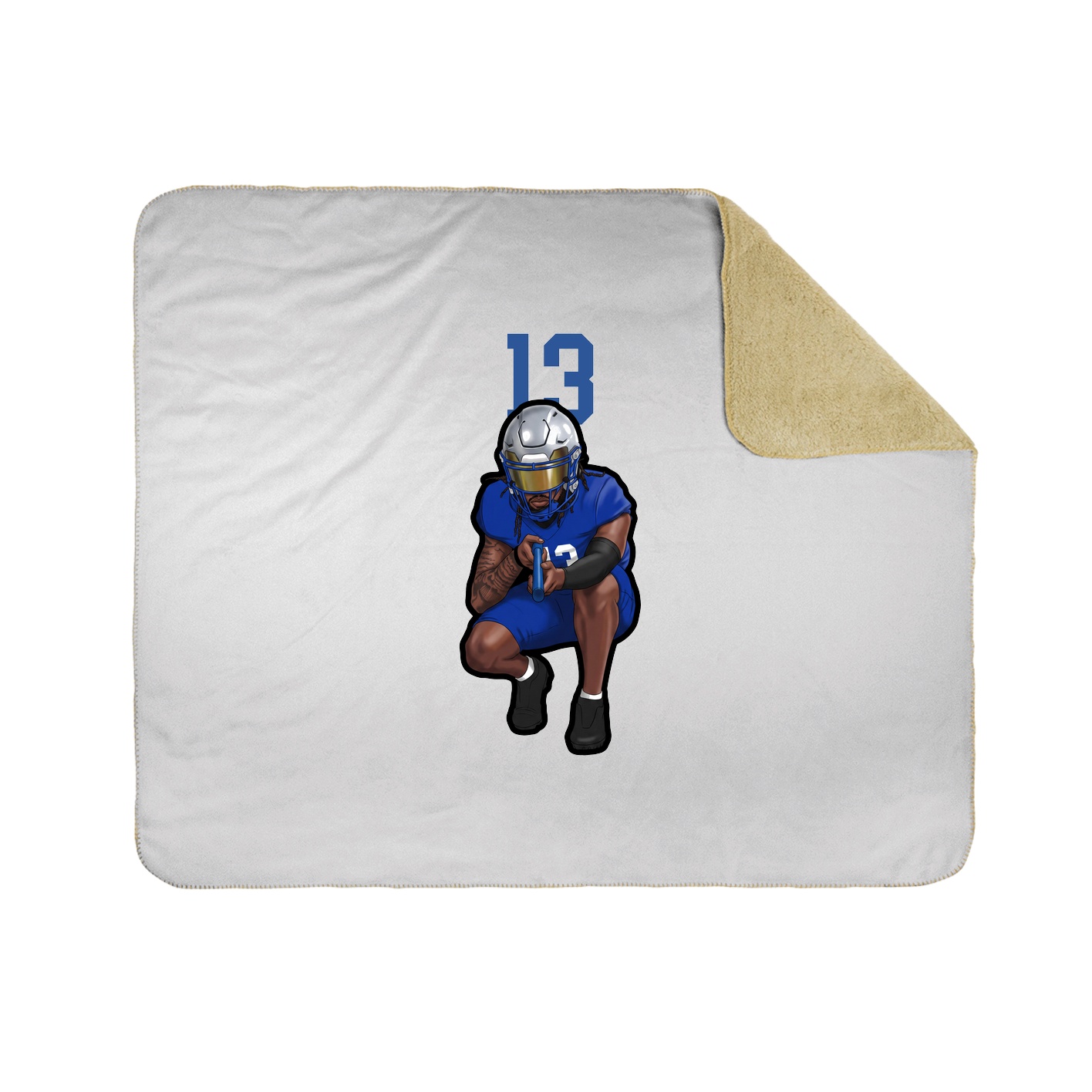 Throw Blanket — Number Top in White