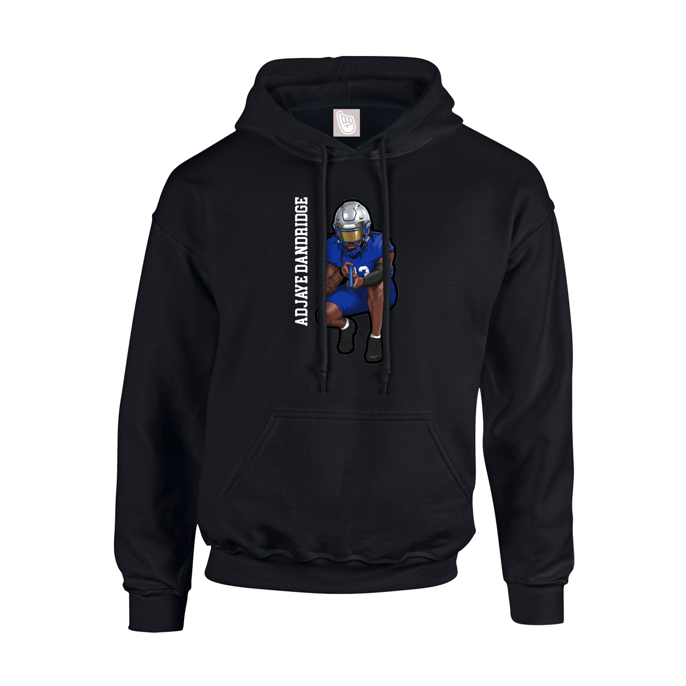 Youth Hoodie — Name Vertical in Black