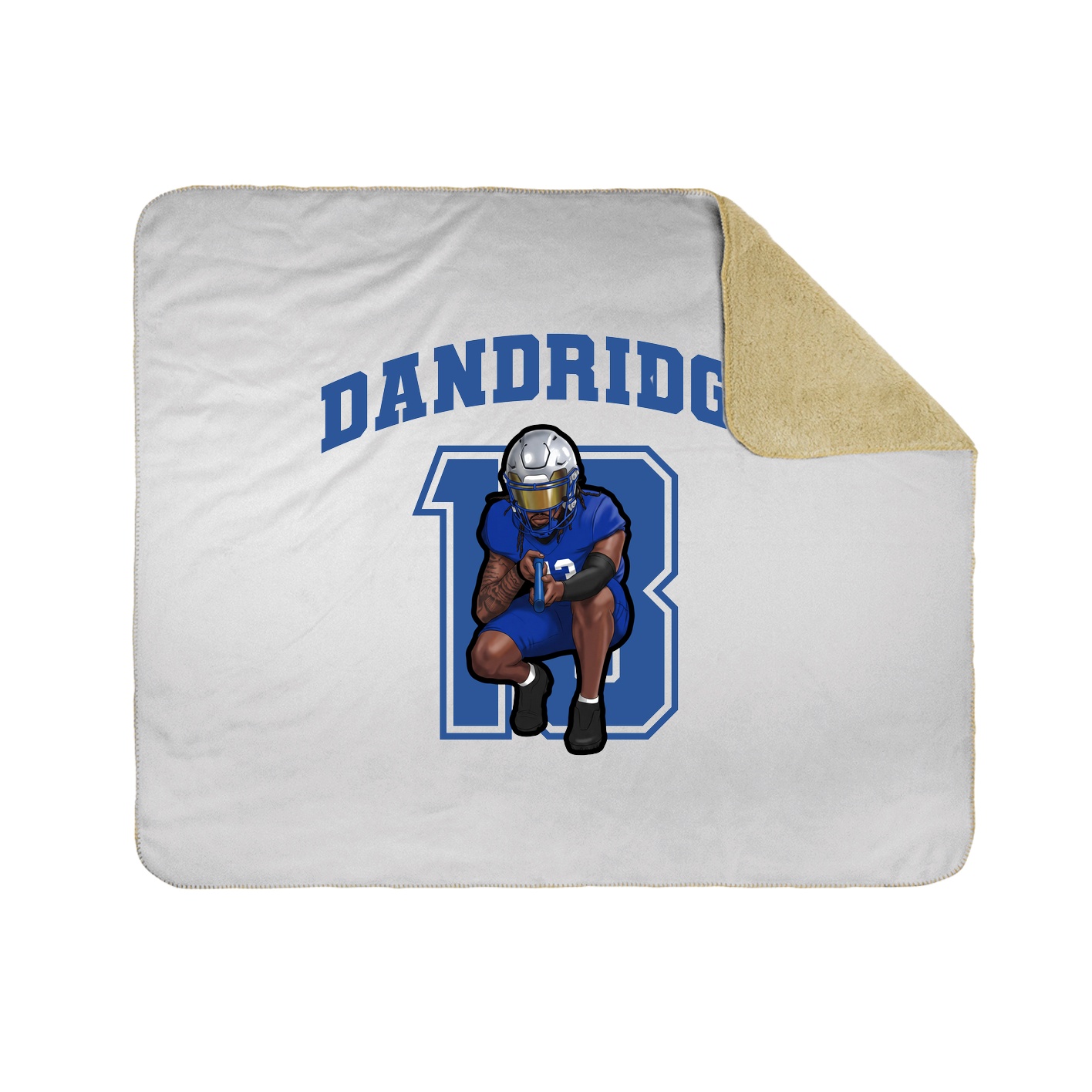 Throw Blanket — Number in White