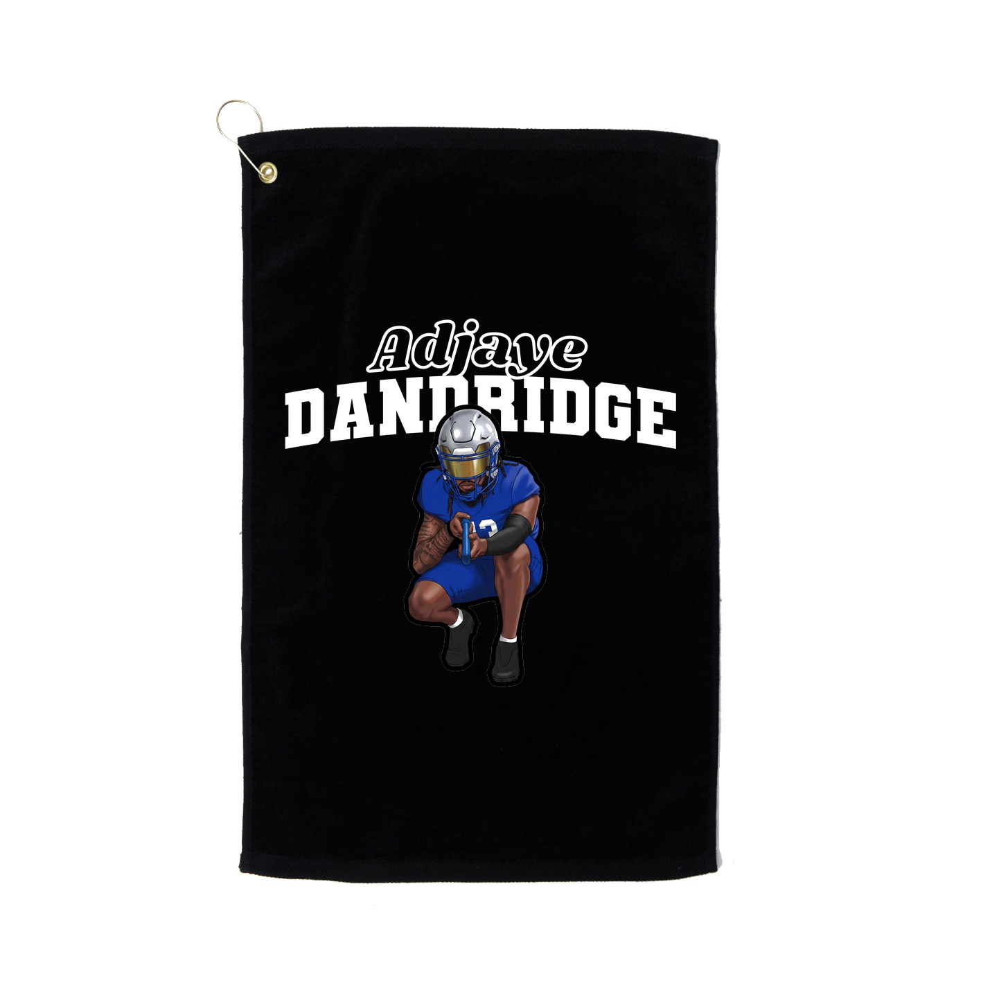 Golf Towel — Name Arch in Black