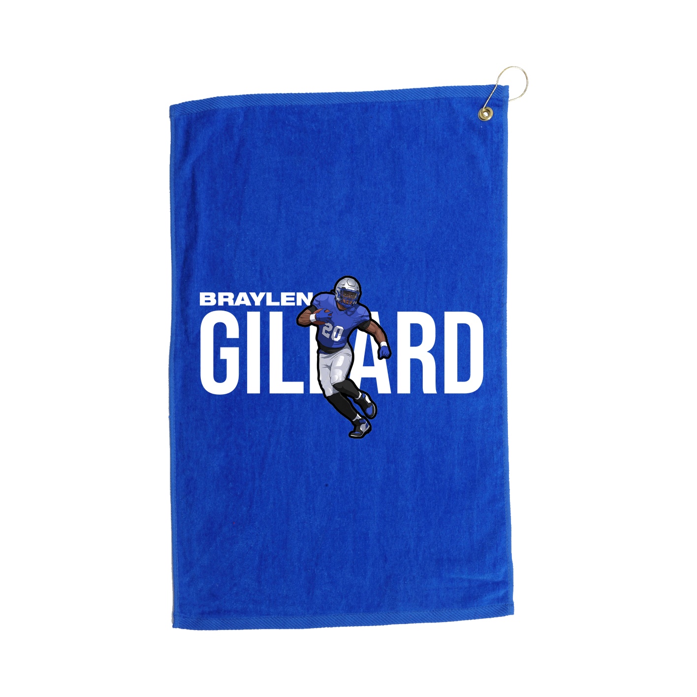 Golf Towel — Player Name in Royal